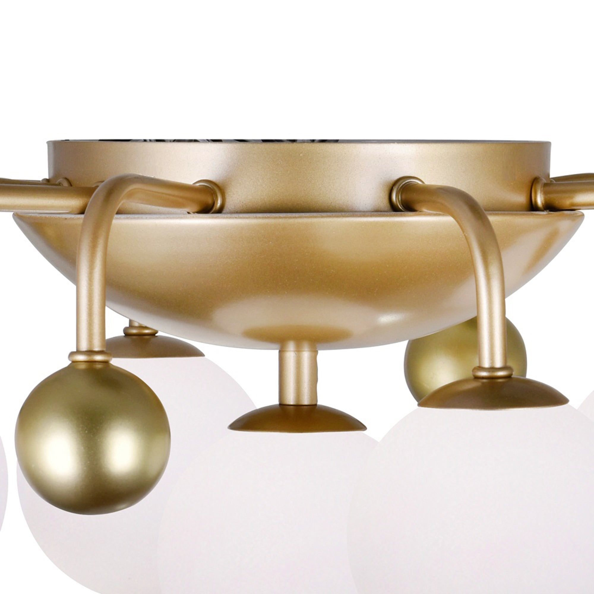Element 9 Light 24in Sun Gold Flush Mount - CWI Lighting