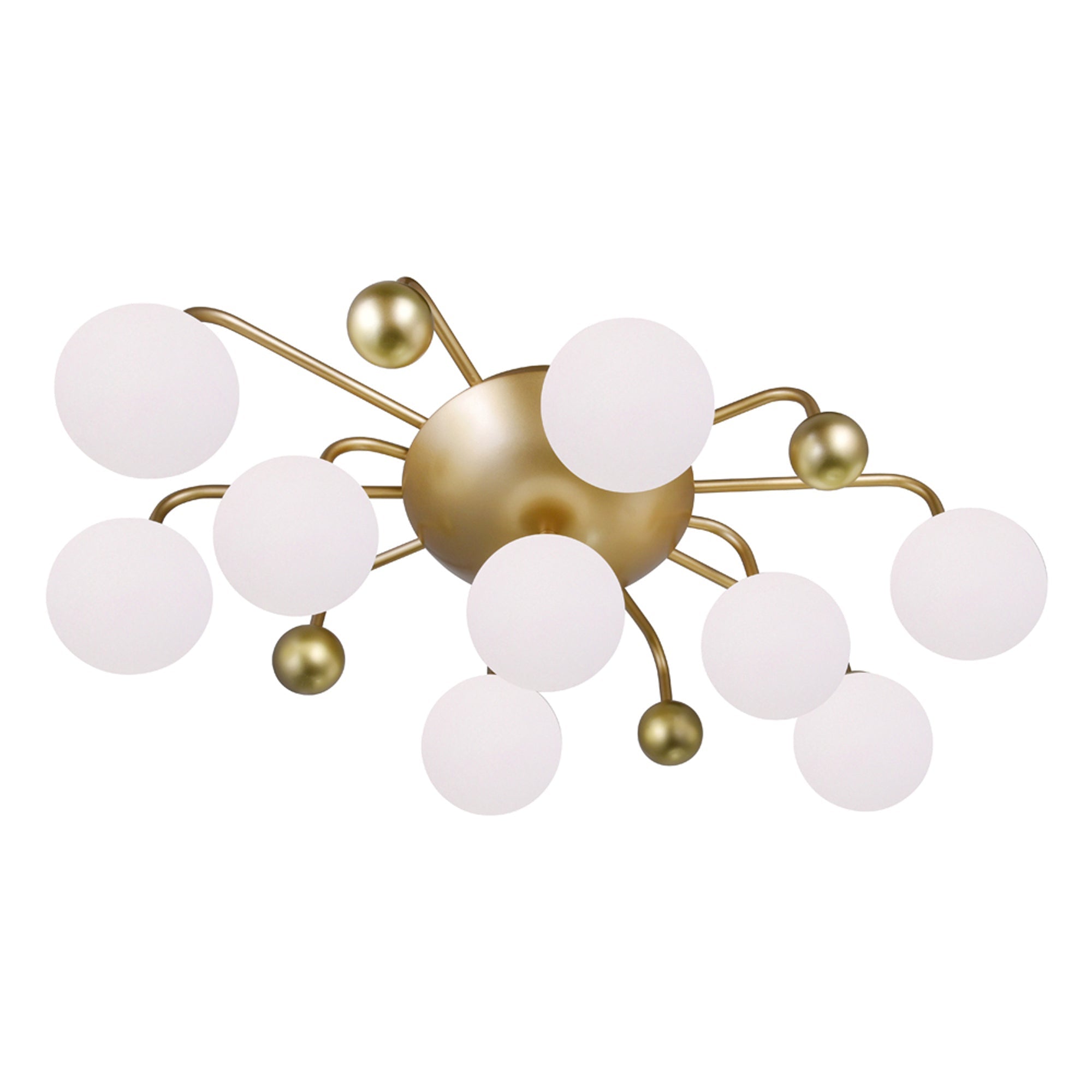 Element 9 Light 24in Sun Gold Flush Mount - CWI Lighting