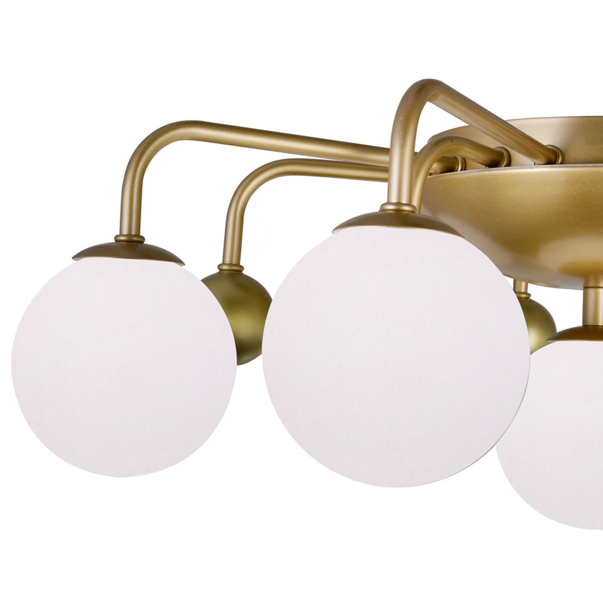 Element 9 Light 24in Sun Gold Flush Mount - CWI Lighting