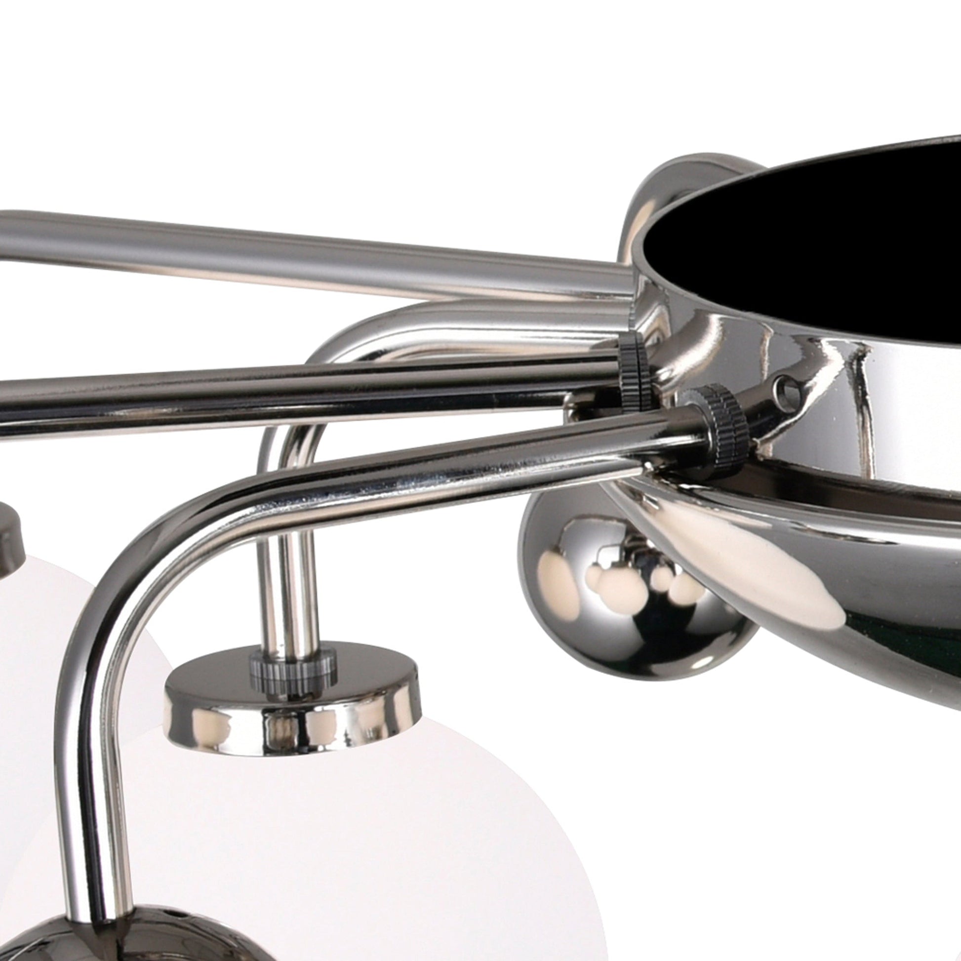 Element 9 Light Flush Mount With Polished Nickel Finish - CWI Lighting