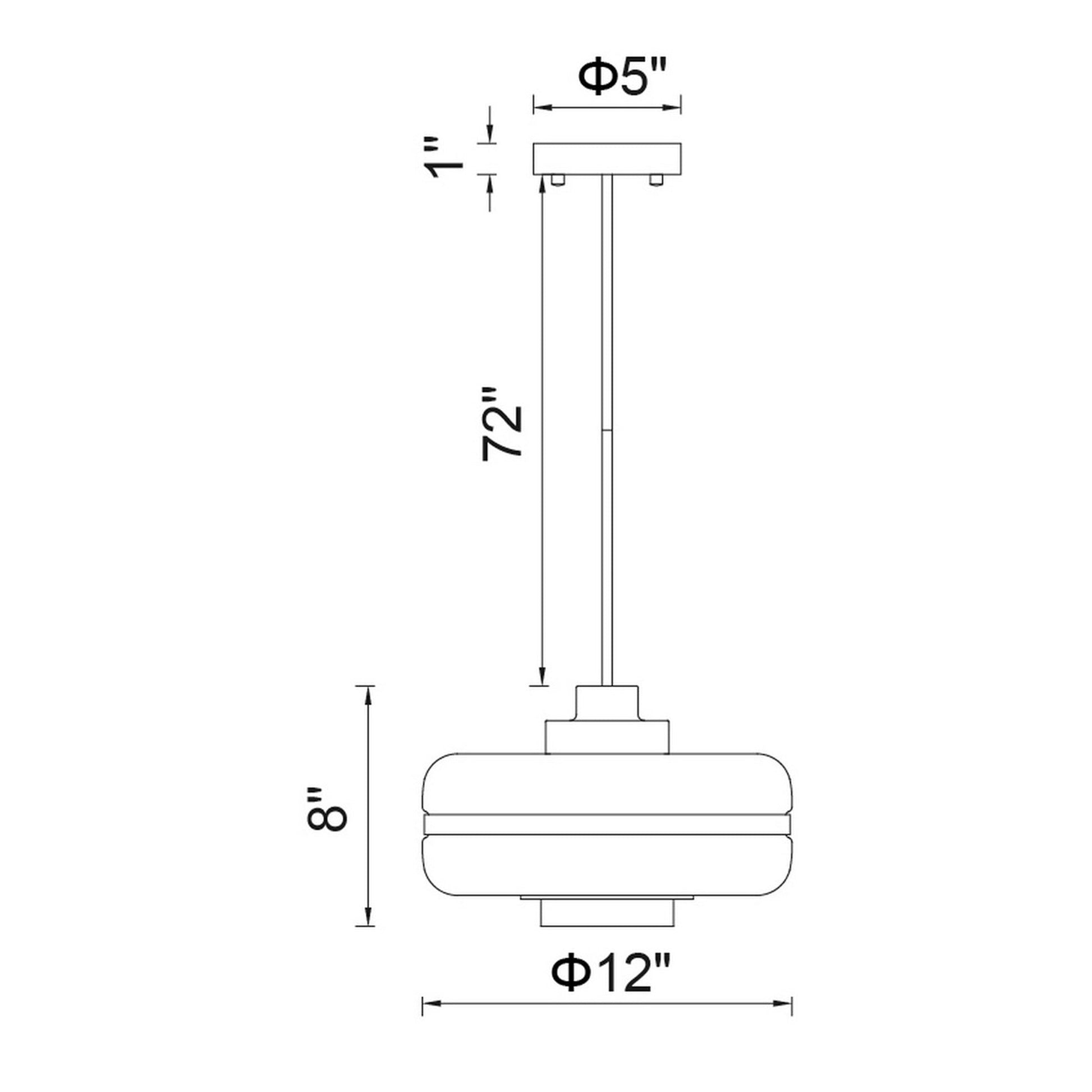 Elementary 1 Light Down Pendant With Pearl Gold Finish - CWI Lighting