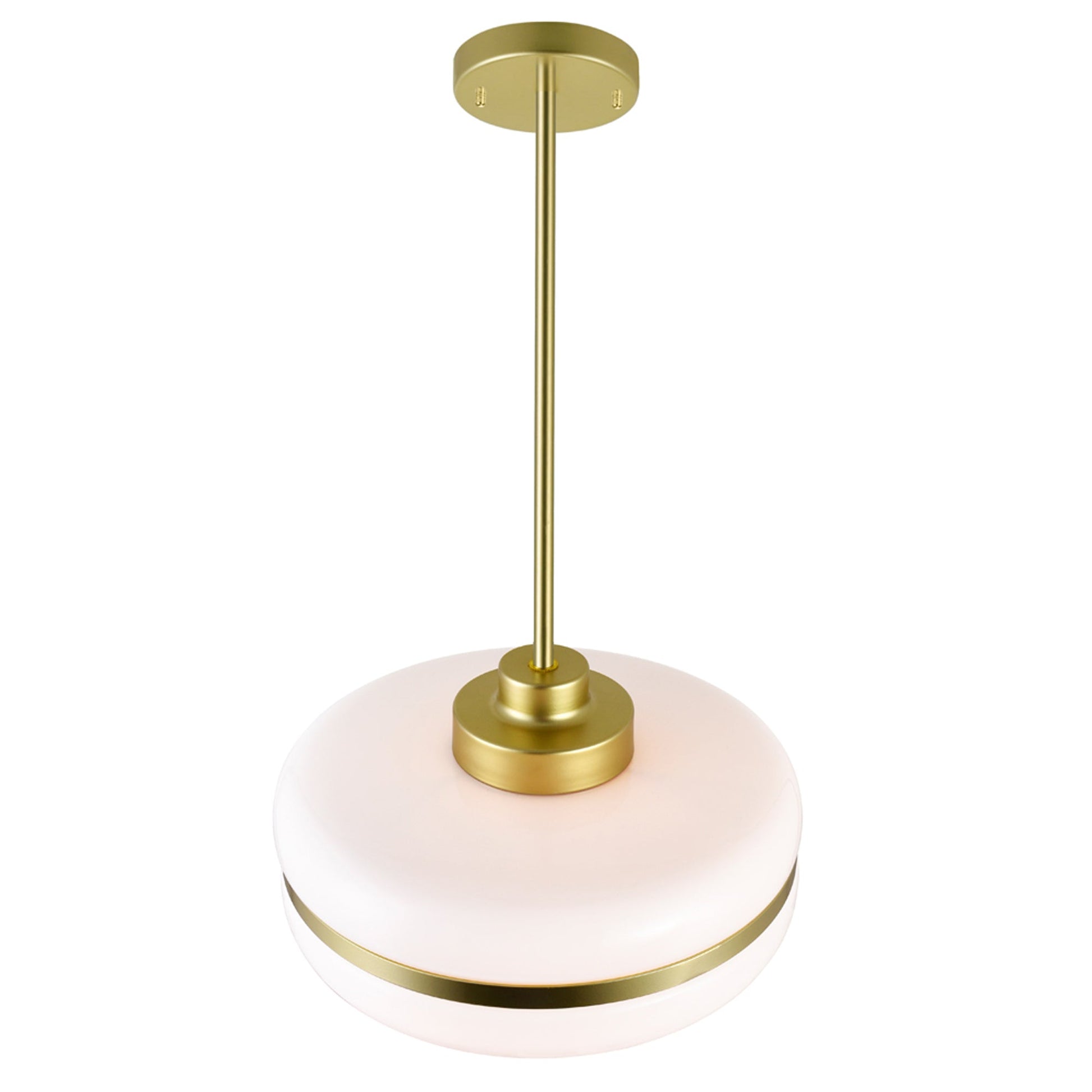 Elementary 1 Light Down Pendant With Pearl Gold Finish - CWI Lighting