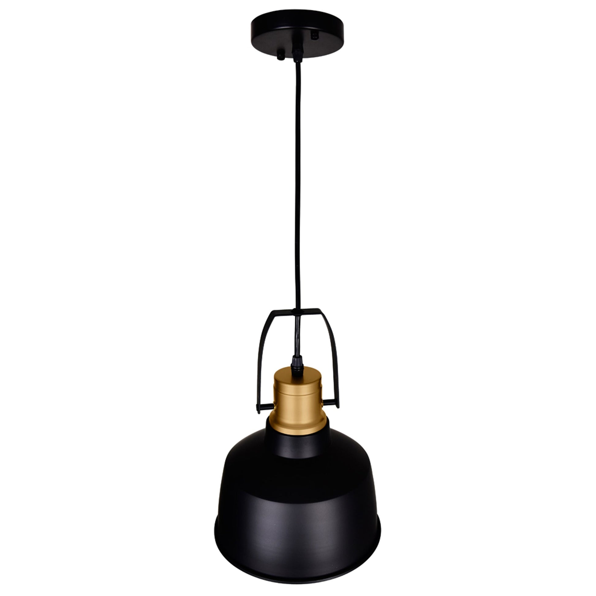 Elisa 1 Light 9in Black Down Pendant - CWI Lighting