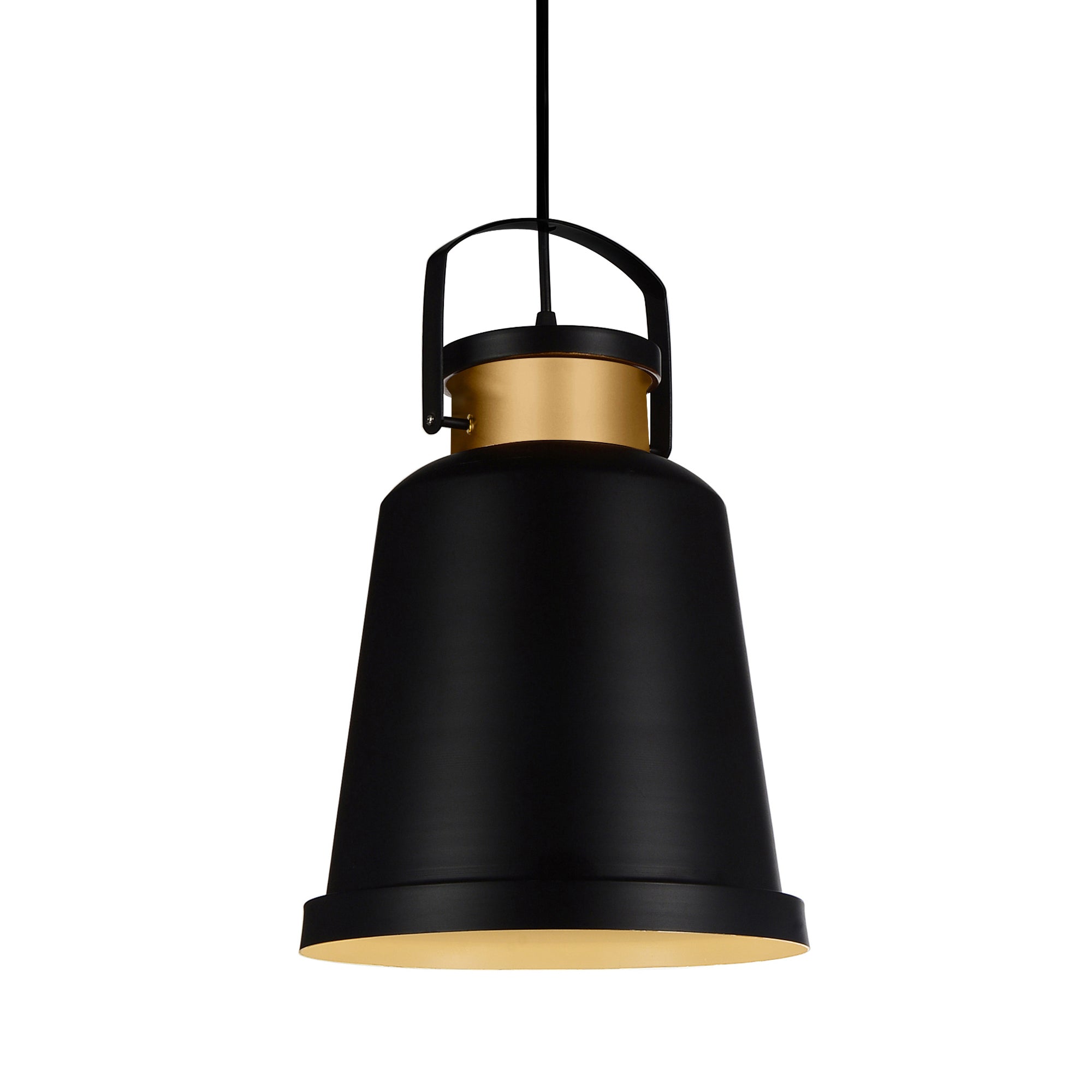 Elisa 1 Light Down Pendant With Black Finish - CWI Lighting
