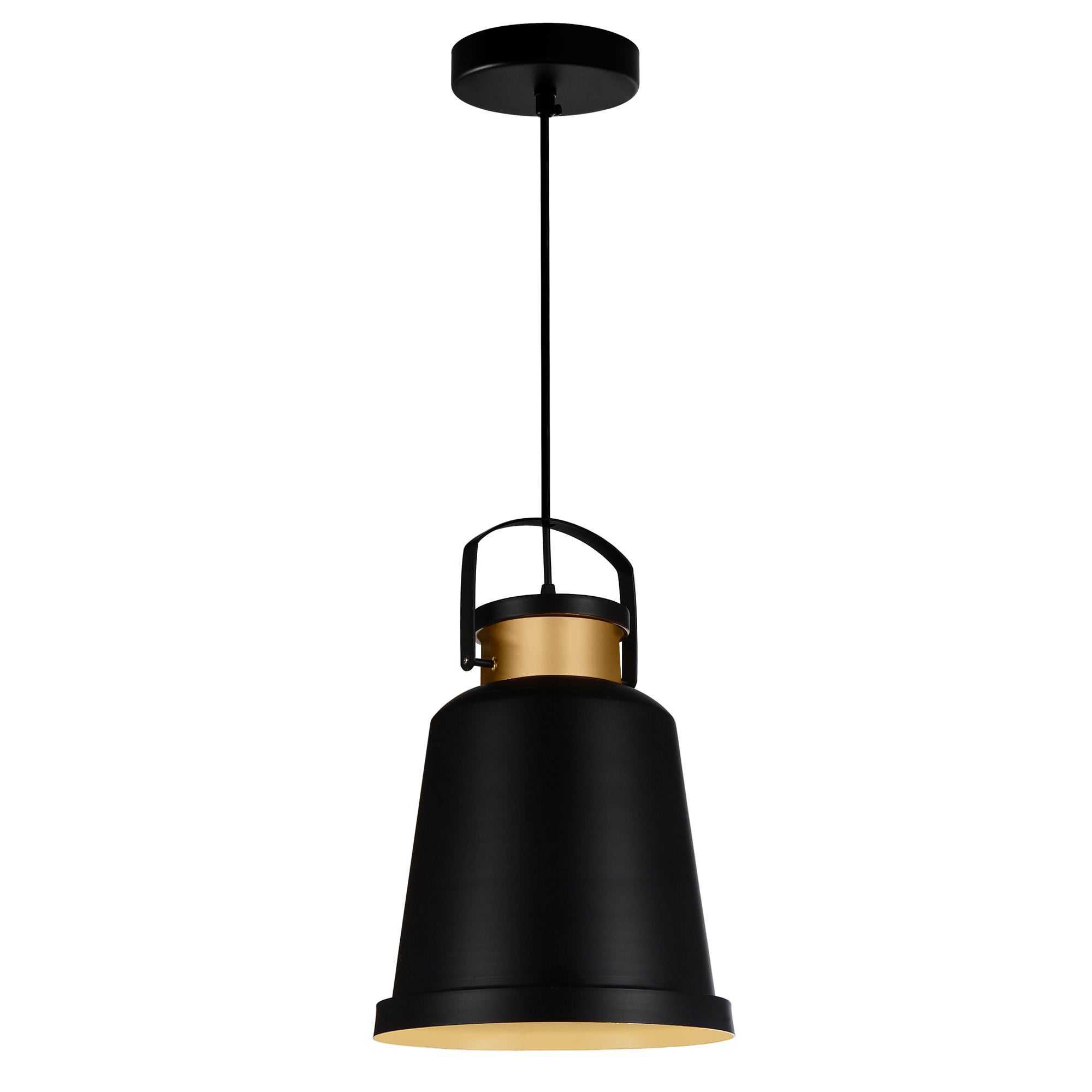 Elisa 1 Light Down Pendant With Black Finish - CWI Lighting