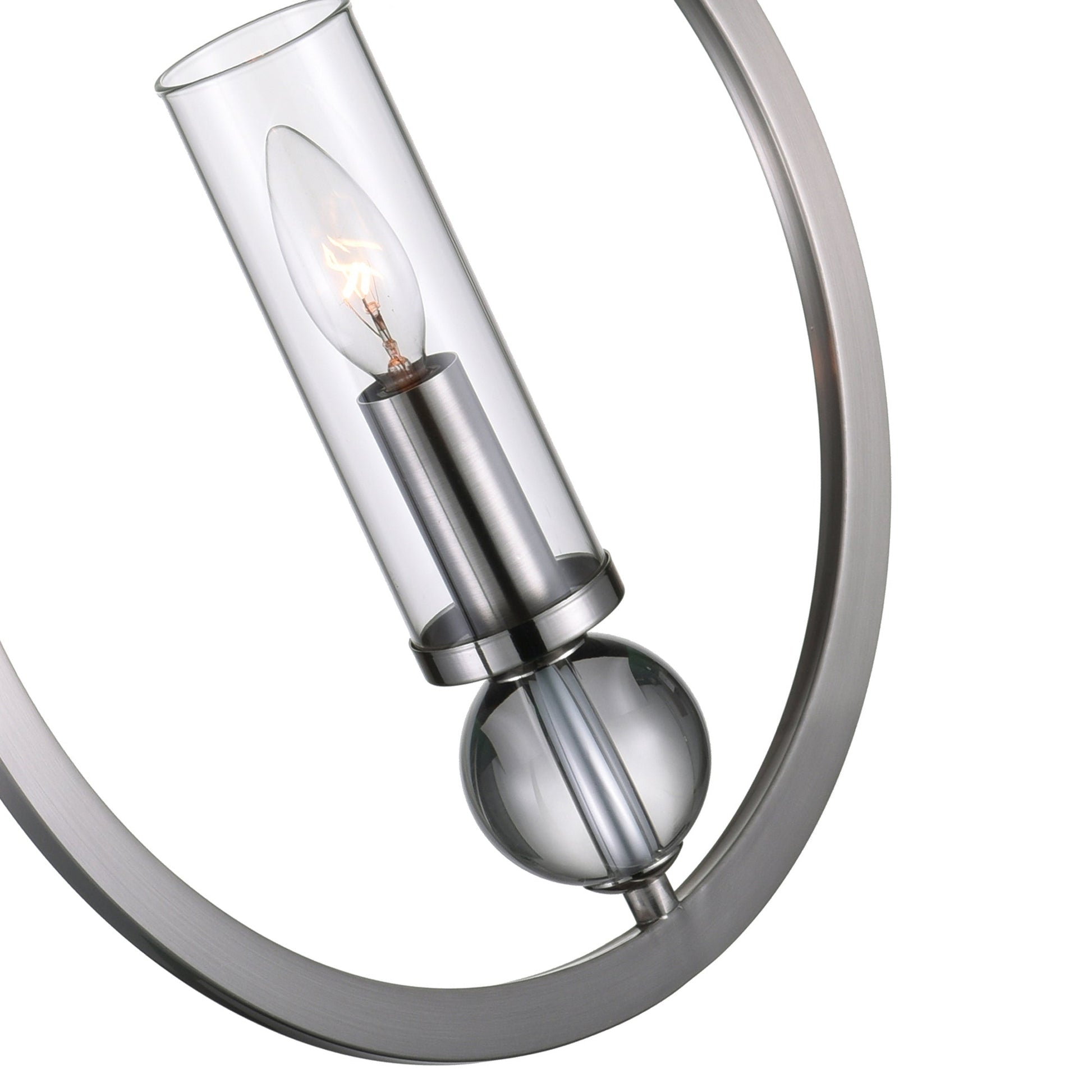 Elton 1 Light Pendant With Satin Nickel Finish - CWI Lighting