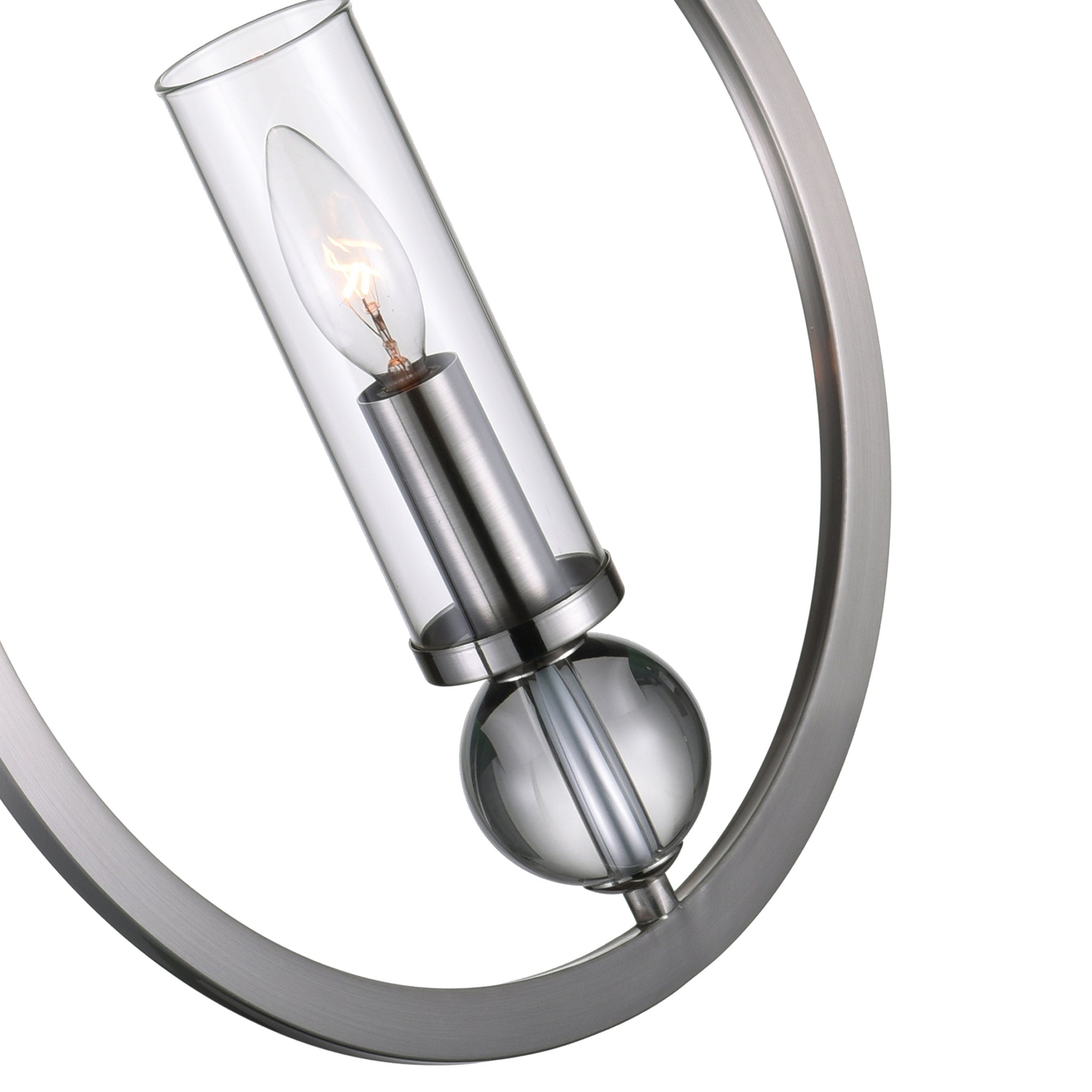 Elton 1 Light Pendant With Satin Nickel Finish - CWI Lighting
