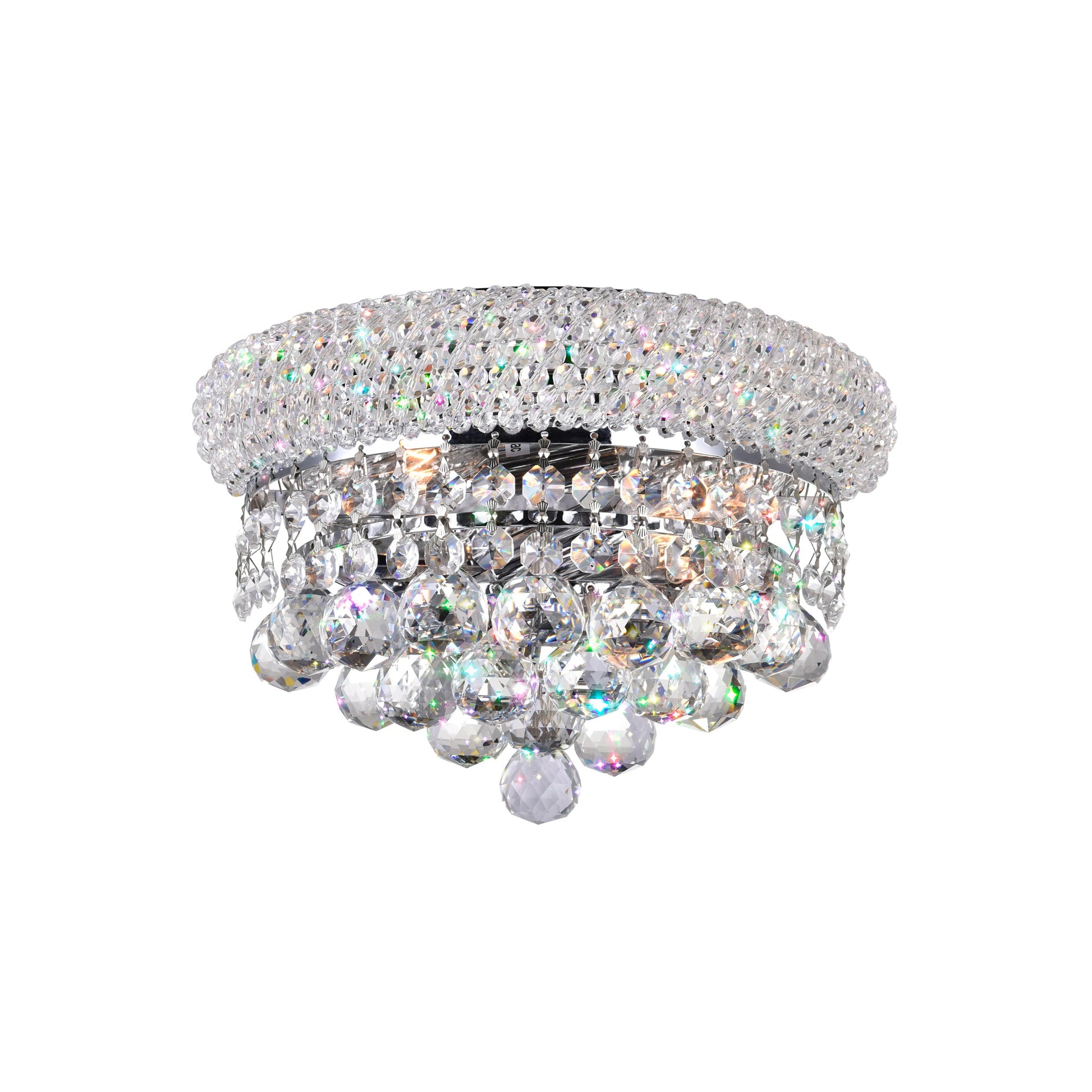 Empire 2 Light 12in Chrome Wall Sconce with Crystals - CWI Lighting