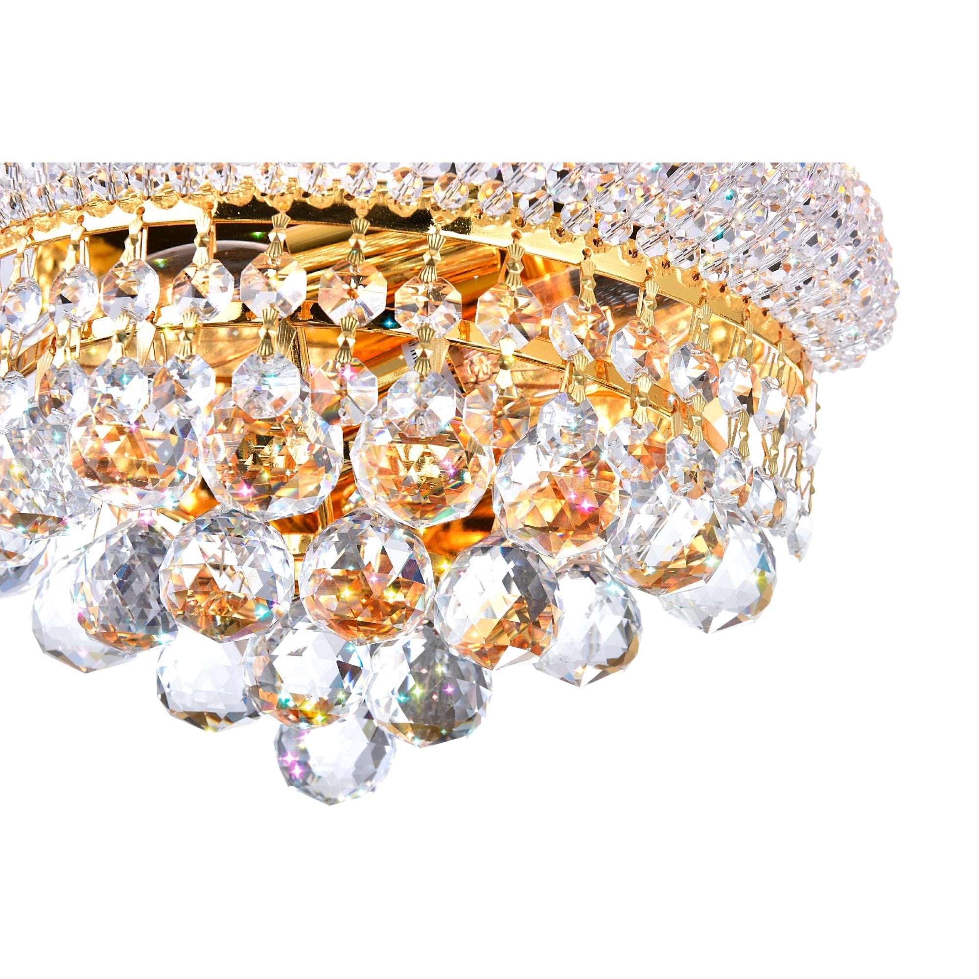 Empire 2 Light 12in Gold Wall Sconce with Crystals - CWI Lighting