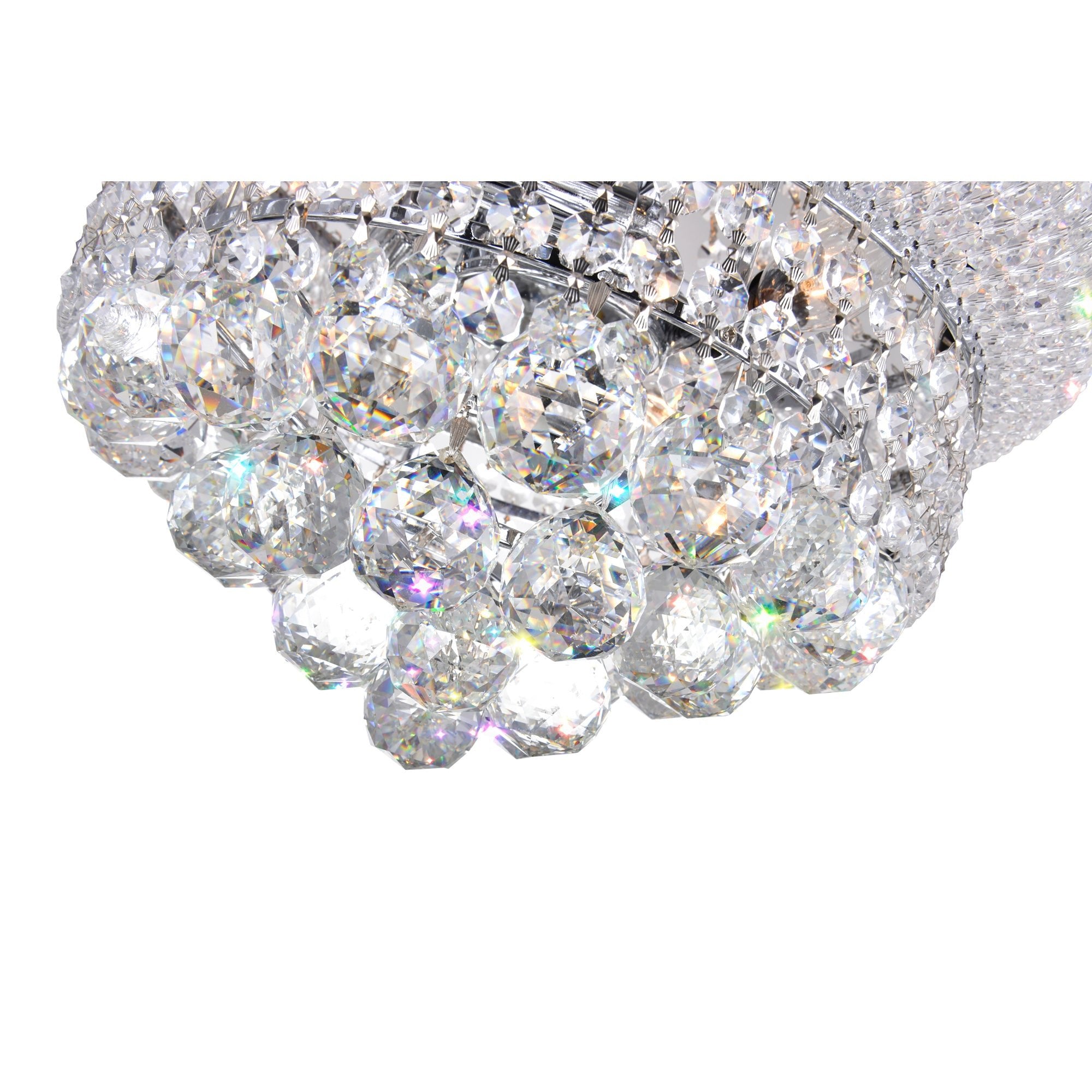 Empire 6 Light 14in Chrome Chandelier with Crystals - CWI Lighting