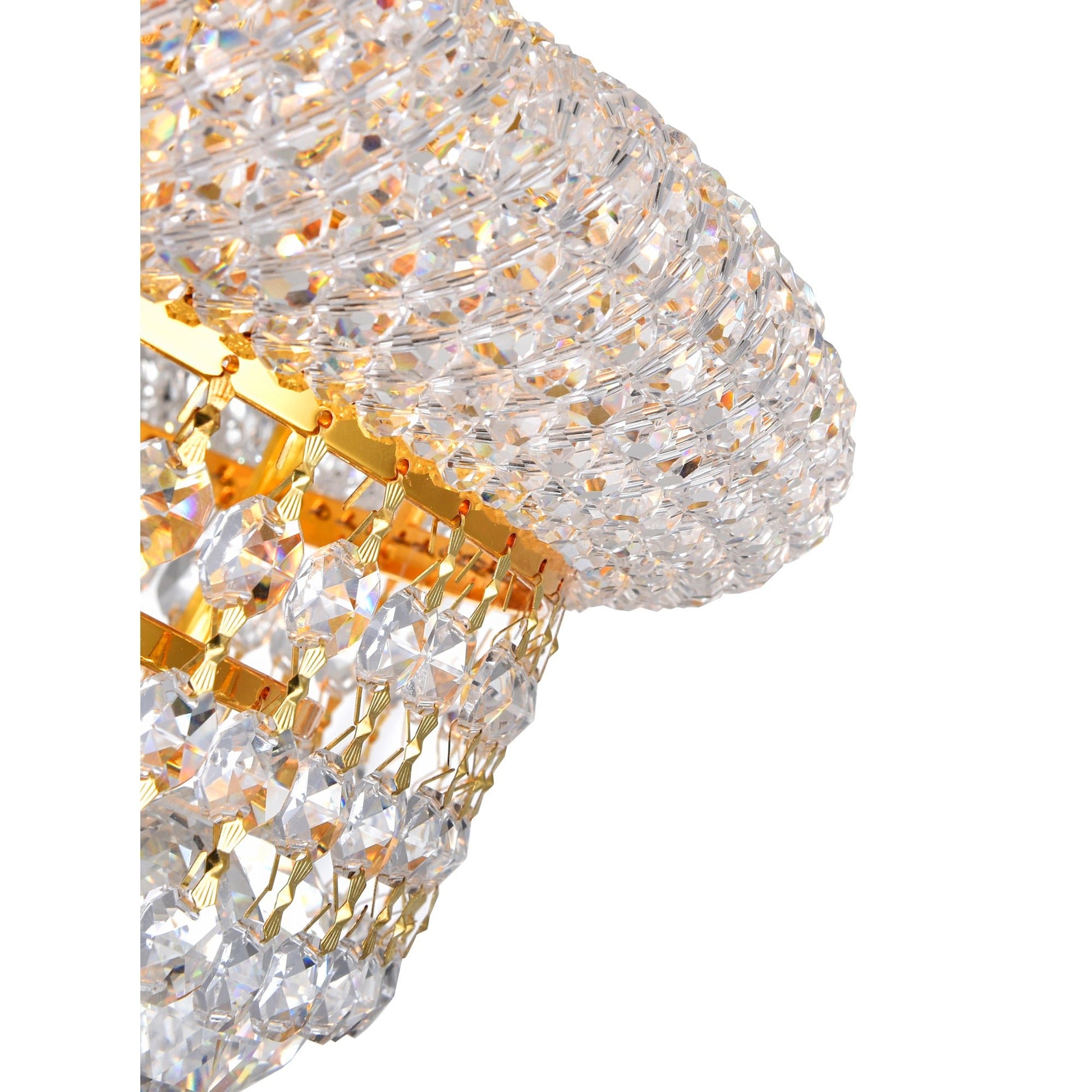 Empire 6 Light 14in Gold Chandelier with Crystals - CWI Lighting