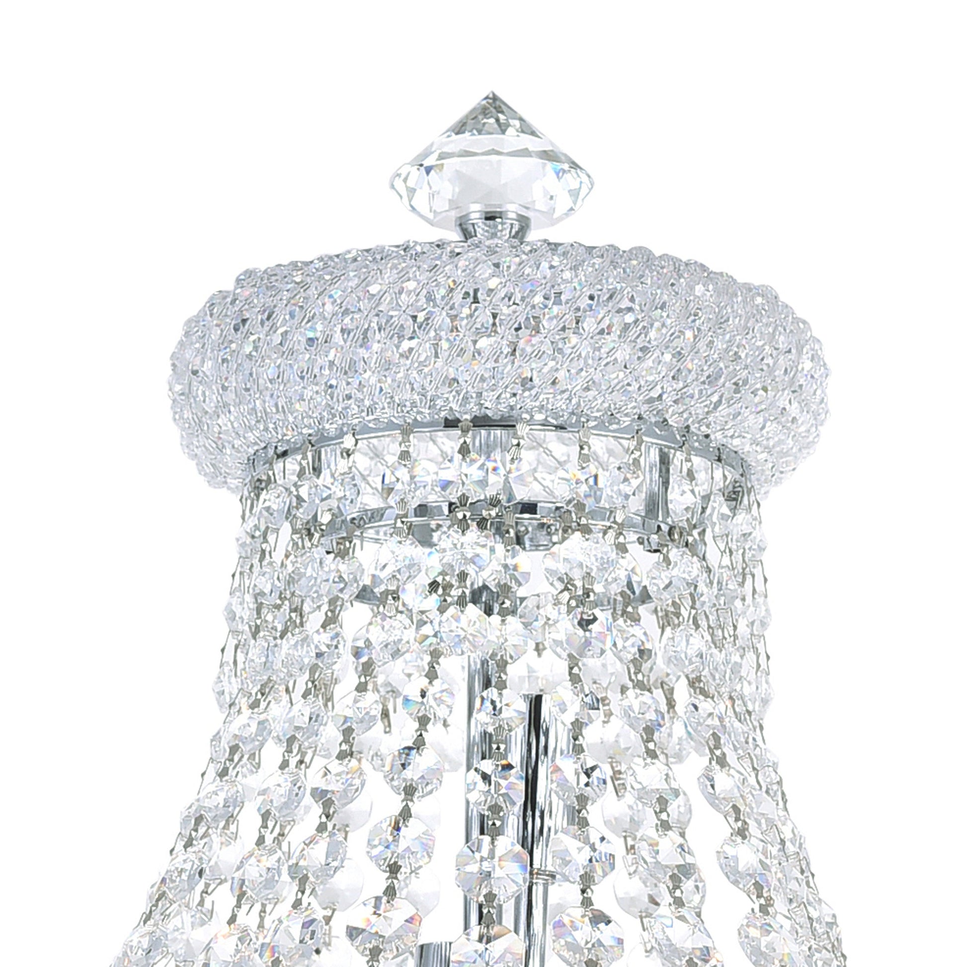 Empire 8 Light 18in Chrome Floor Lamp with Crystals - CWI Lighting