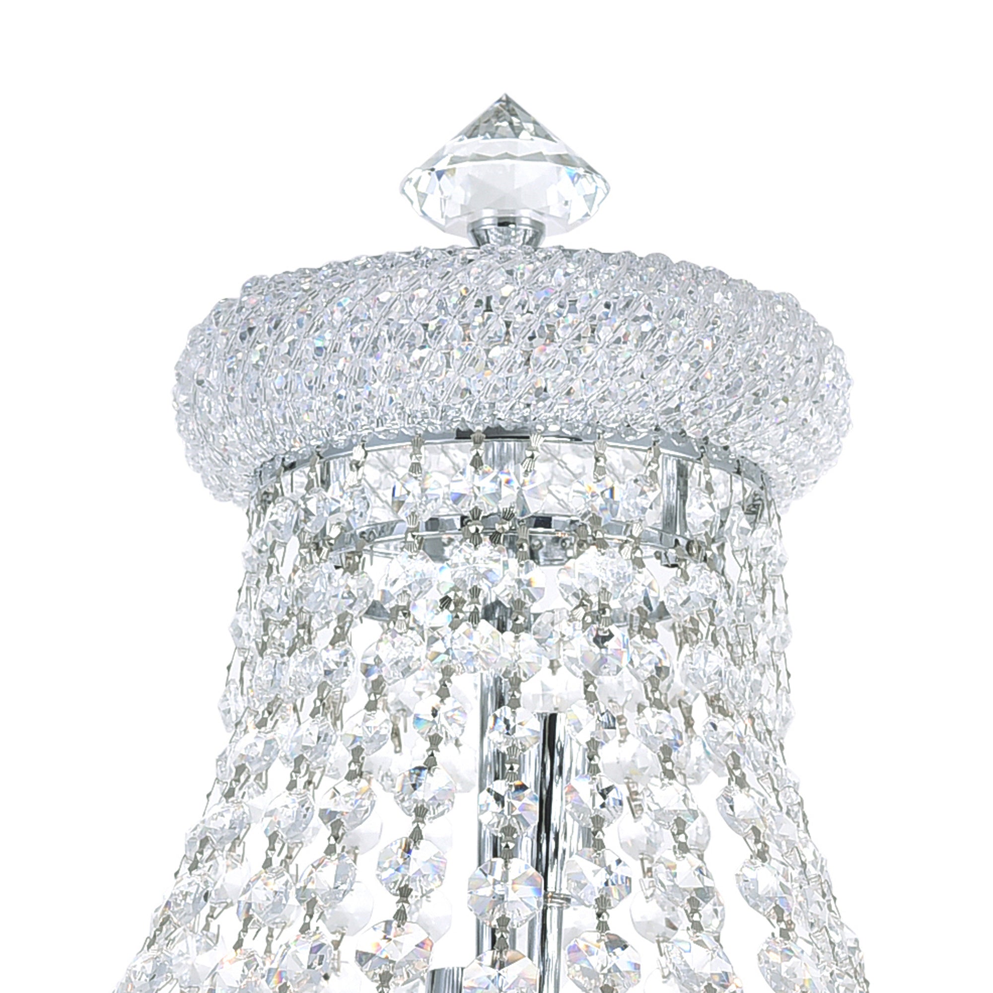 Empire 8 Light 18in Chrome Floor Lamp with Crystals - CWI Lighting
