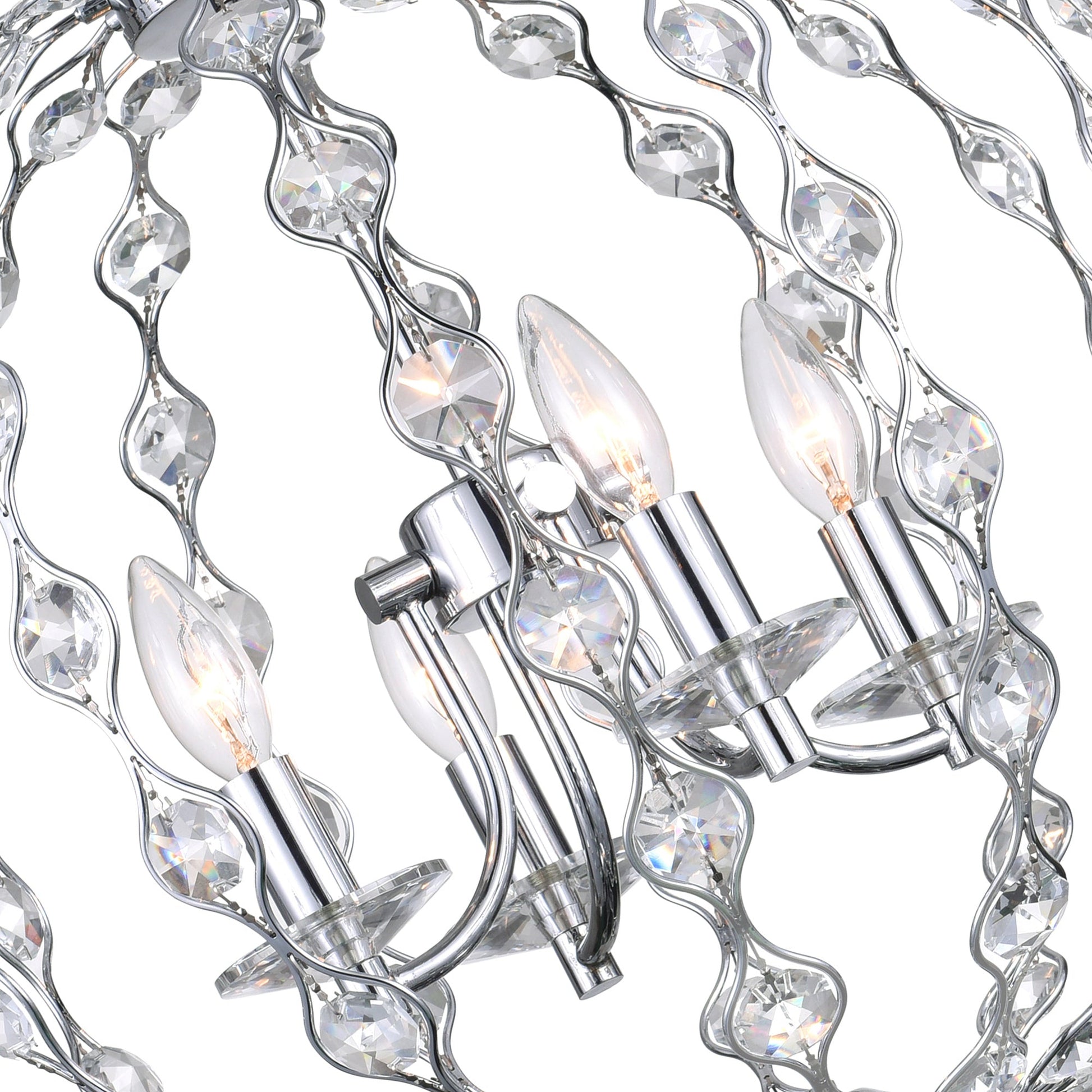Esia 4 Light Chandelier With Chrome Finish - CWI Lighting