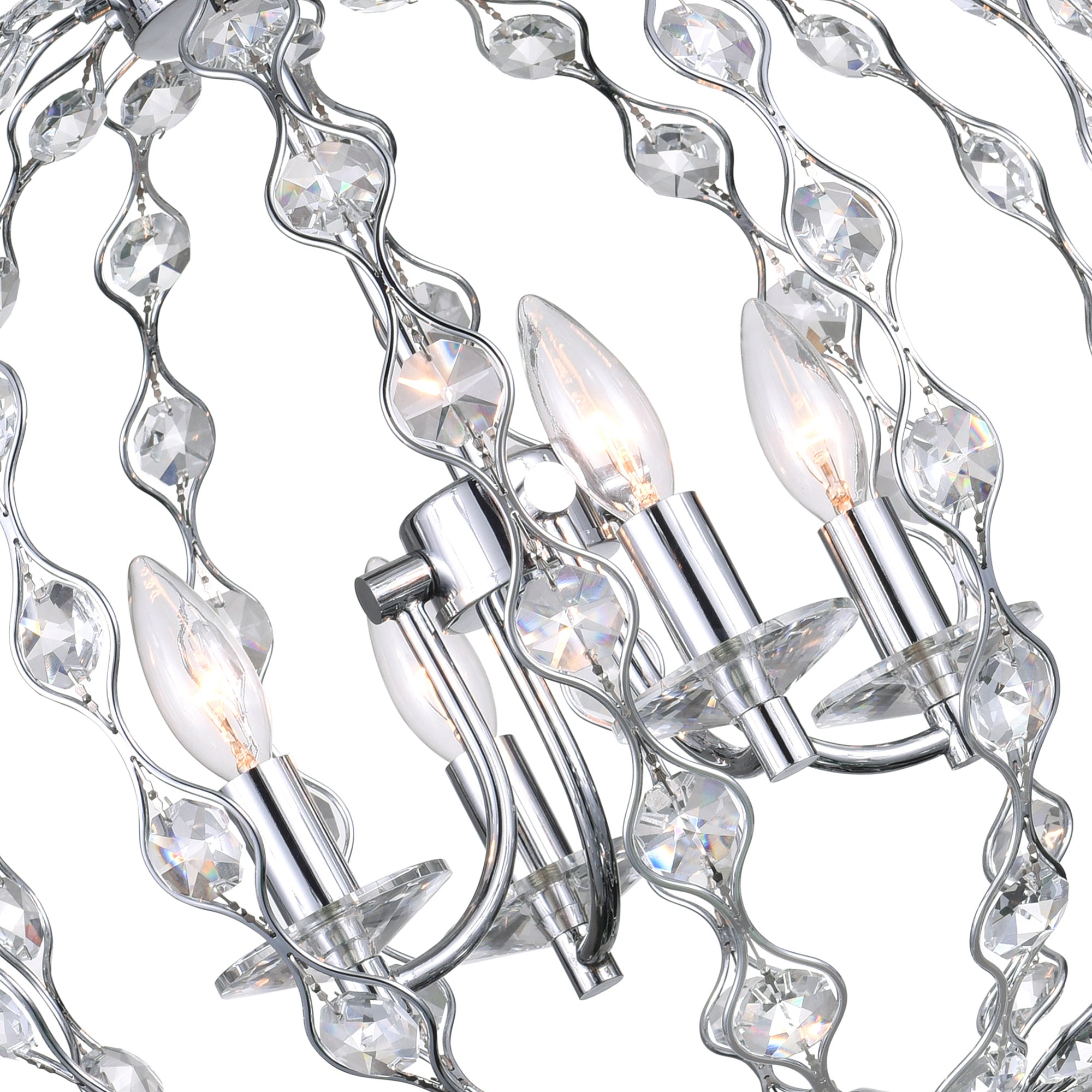 Esia 4 Light Chandelier With Chrome Finish - CWI Lighting