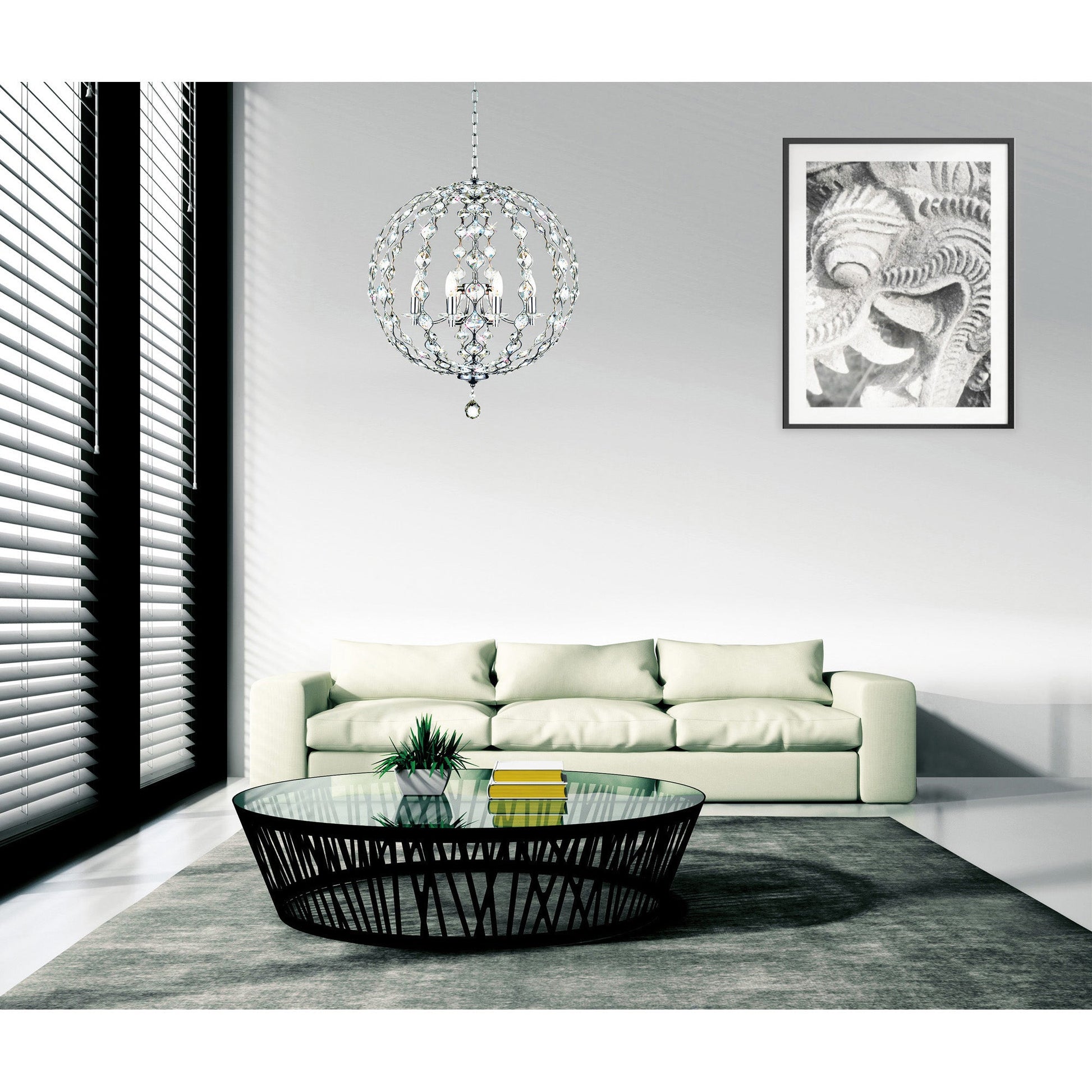 Esia 8 Light Chandelier With Chrome Finish - CWI Lighting