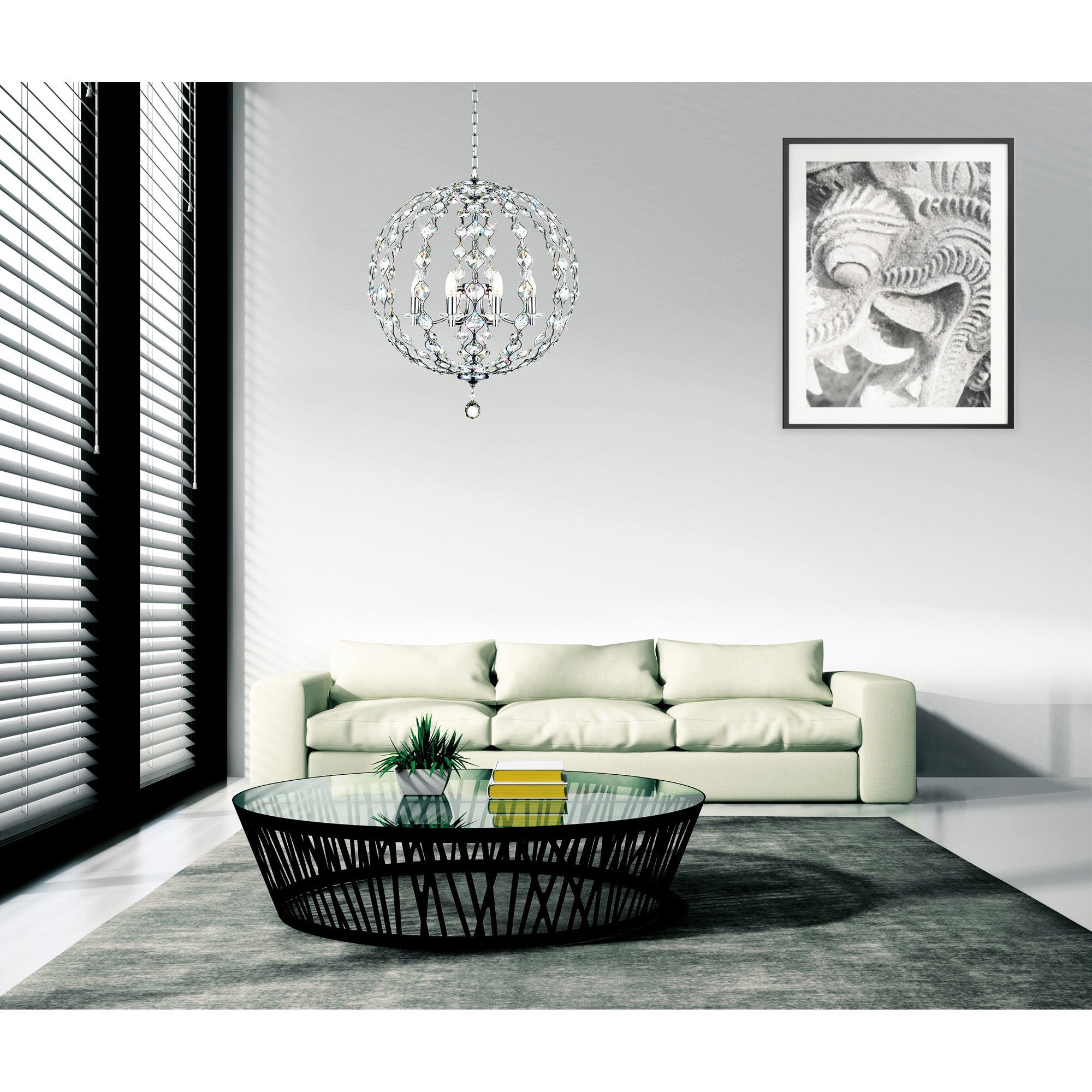 Esia 8 Light Chandelier With Chrome Finish - CWI Lighting