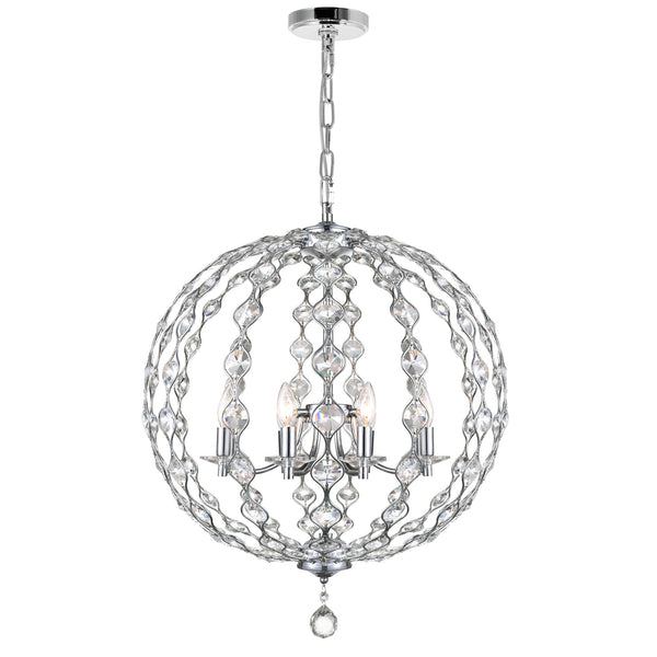 Esia 8 Light Chandelier With Chrome Finish - CWI Lighting