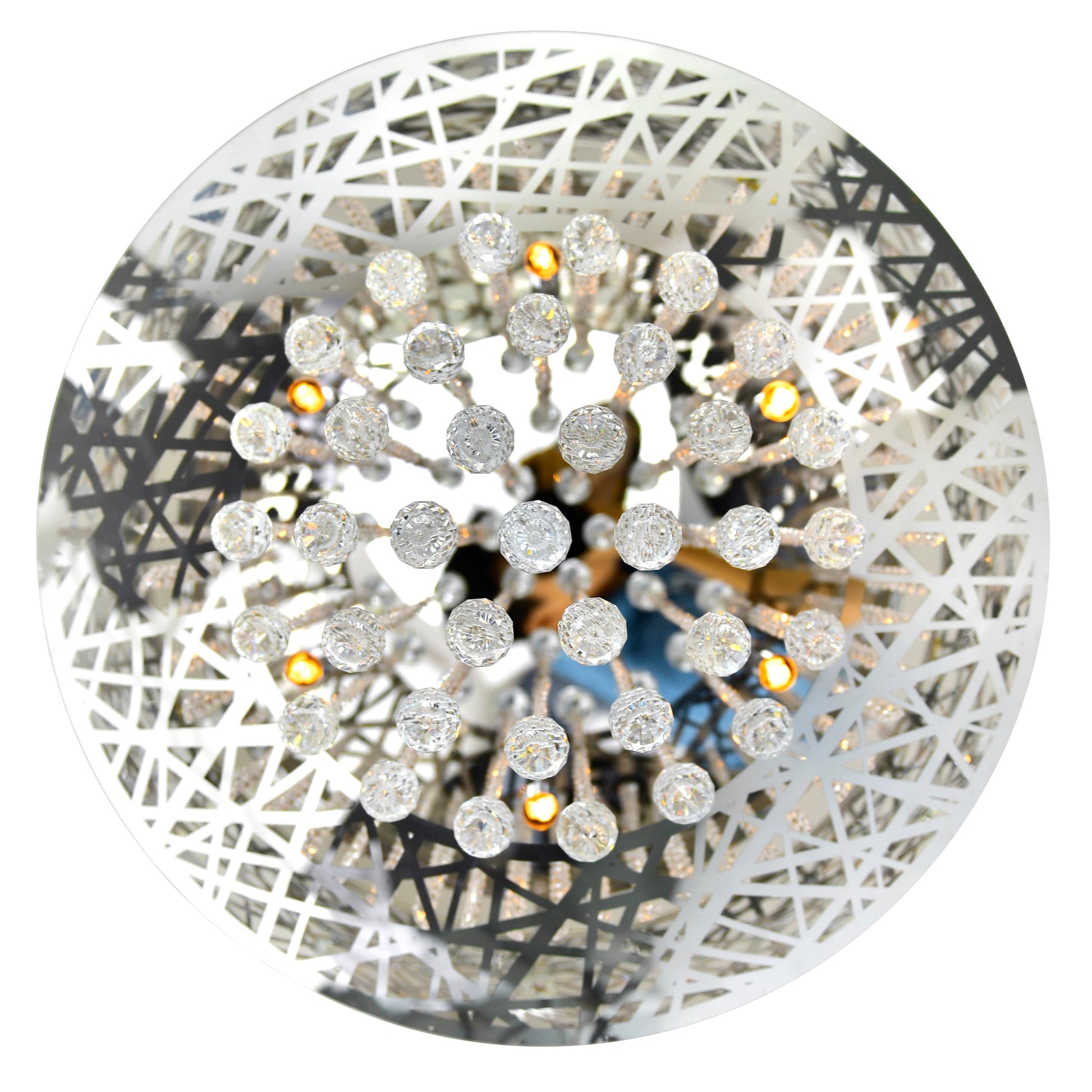 Eternity 9 Light 22in Chrome Drum Shade Chandelier - CWI Lighting