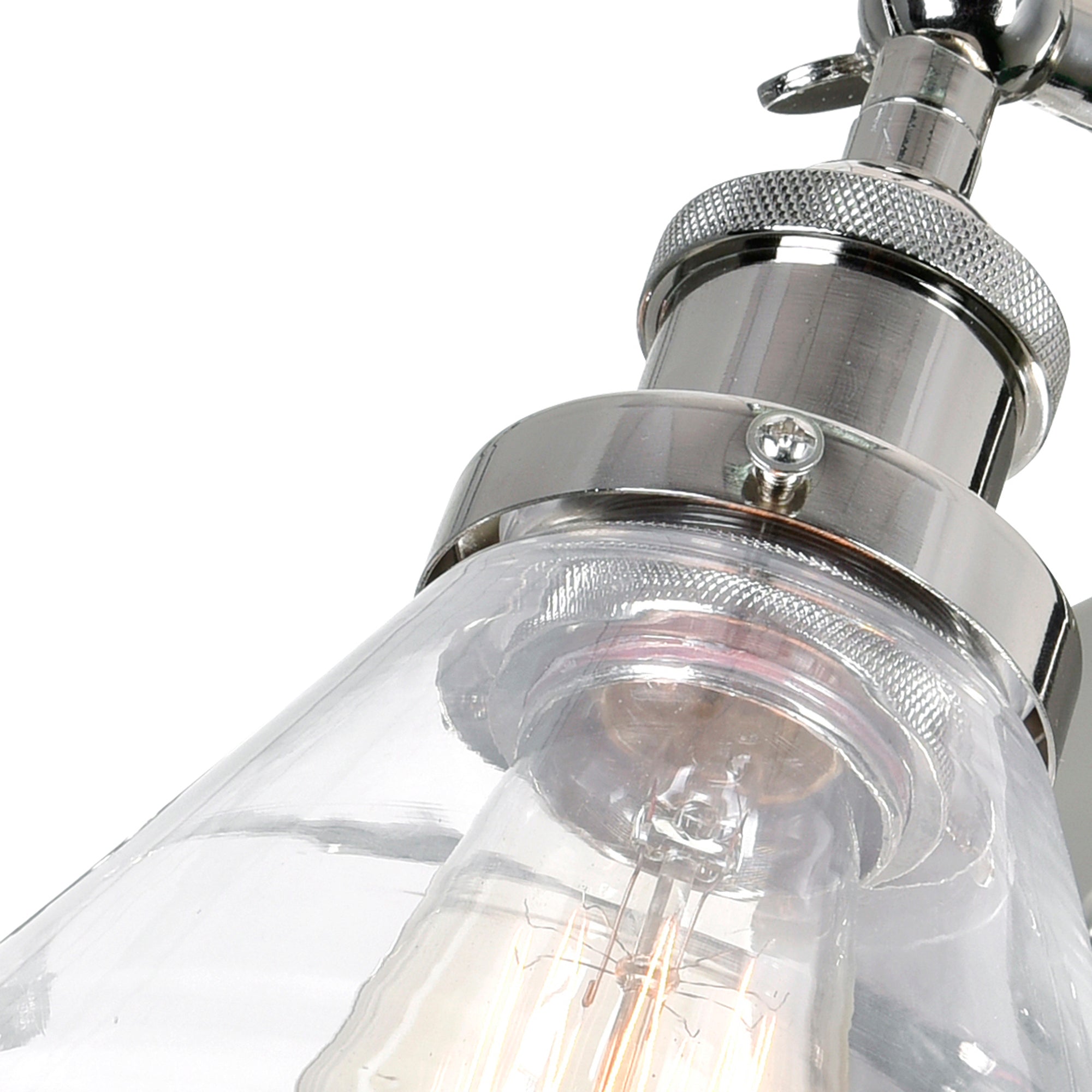 Eustis 1 Light 7in Polished Nickel Wall Sconce - CWI Lighting