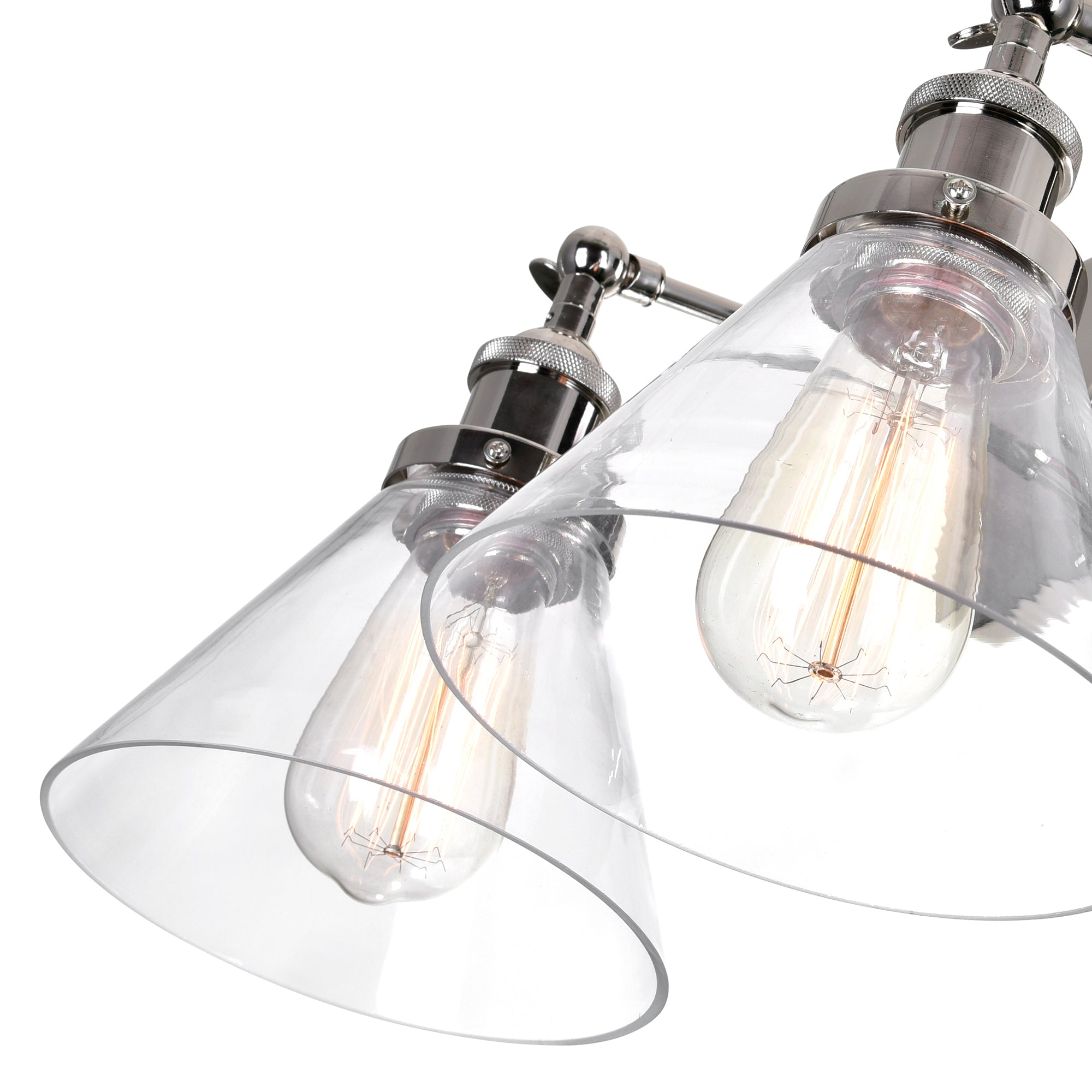 Eustis 3 Light 24in Polished Nickel Wall Sconce - CWI Lighting