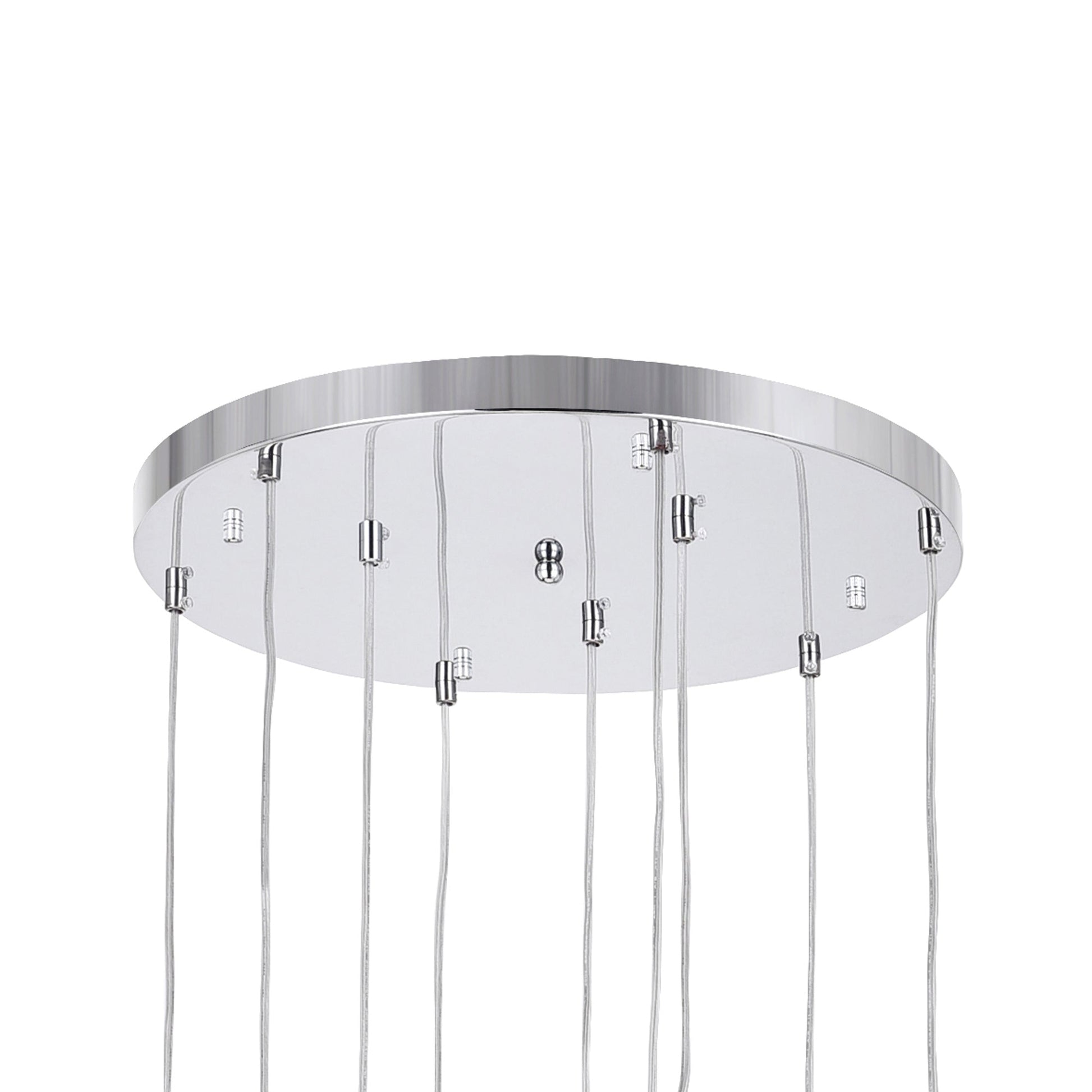Extended 9 Light 20in Chrome Multi Light Pendant - CWI Lighting