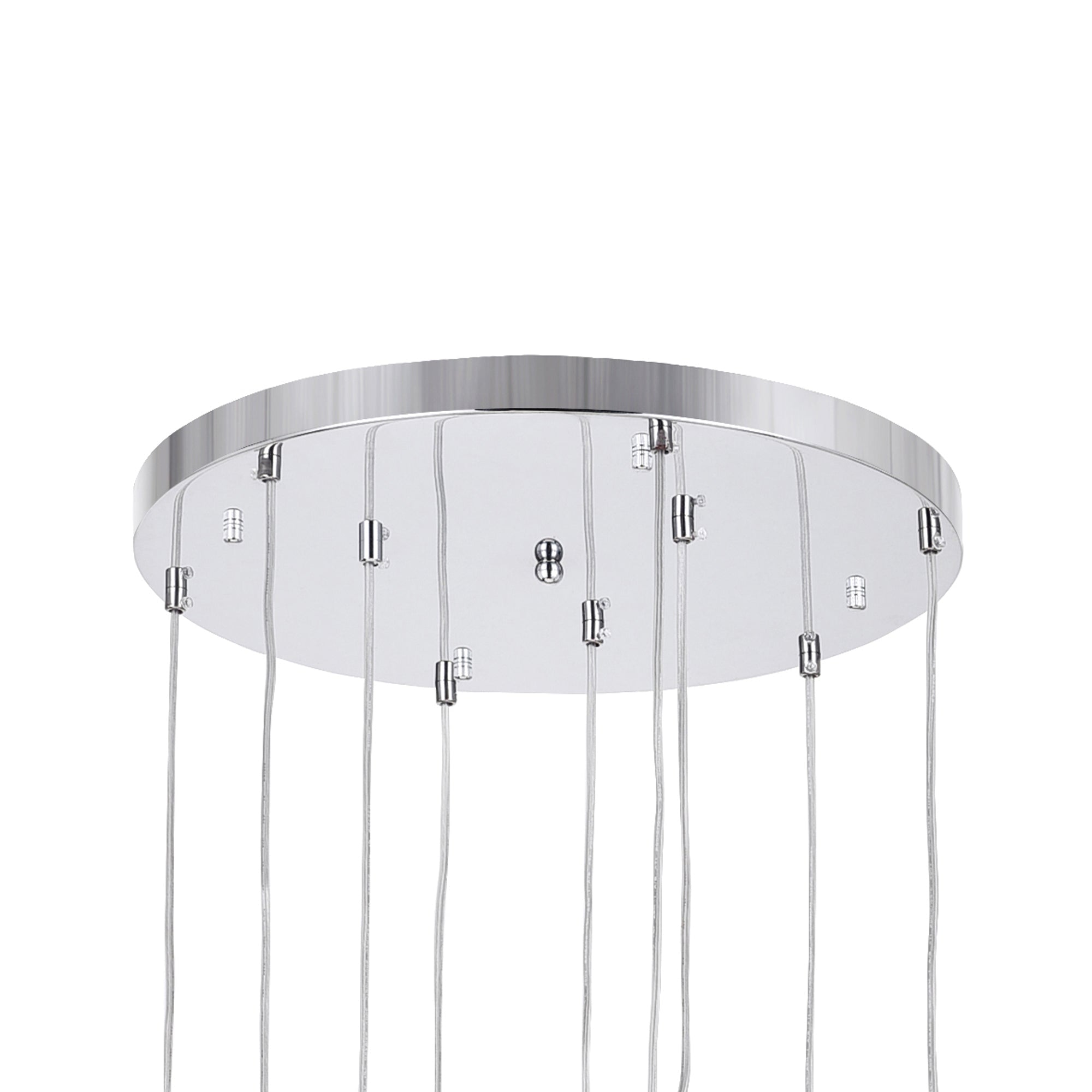 Extended 9 Light 20in Chrome Multi Light Pendant - CWI Lighting