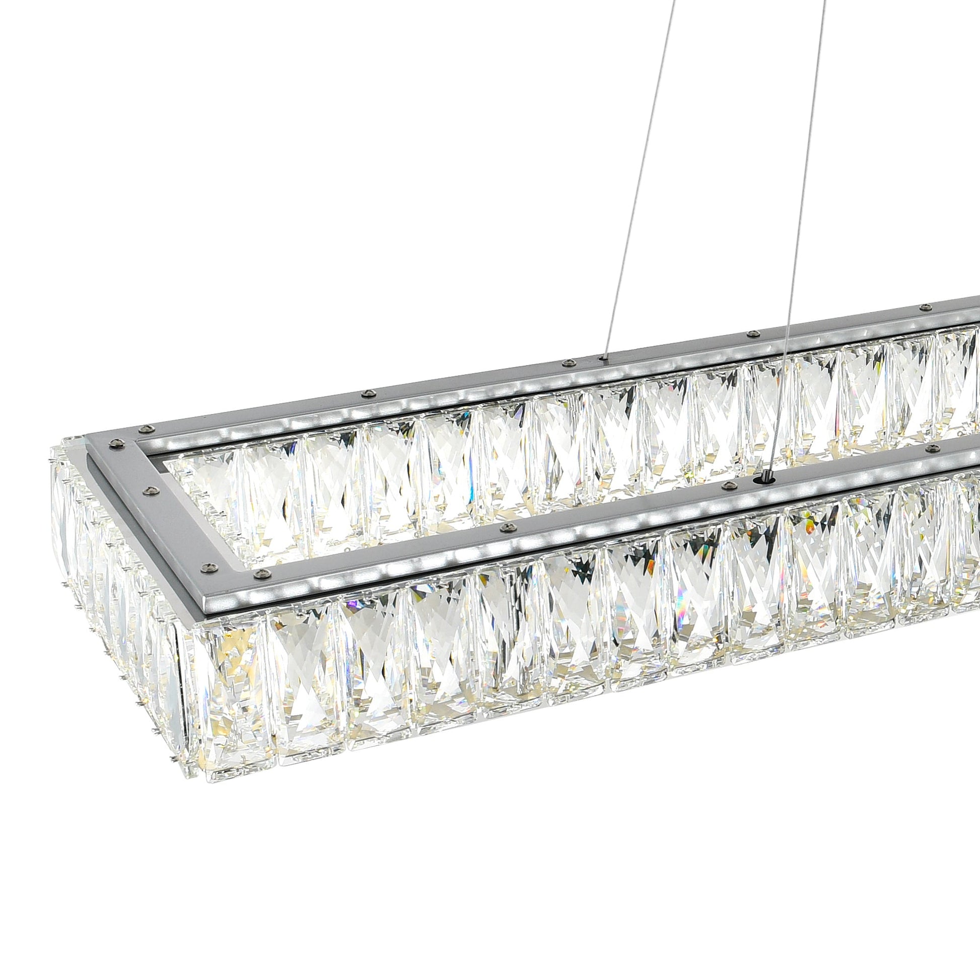 Felicity Integrated LED 2 - Tier Chrome Chandelier - CWI Lighting
