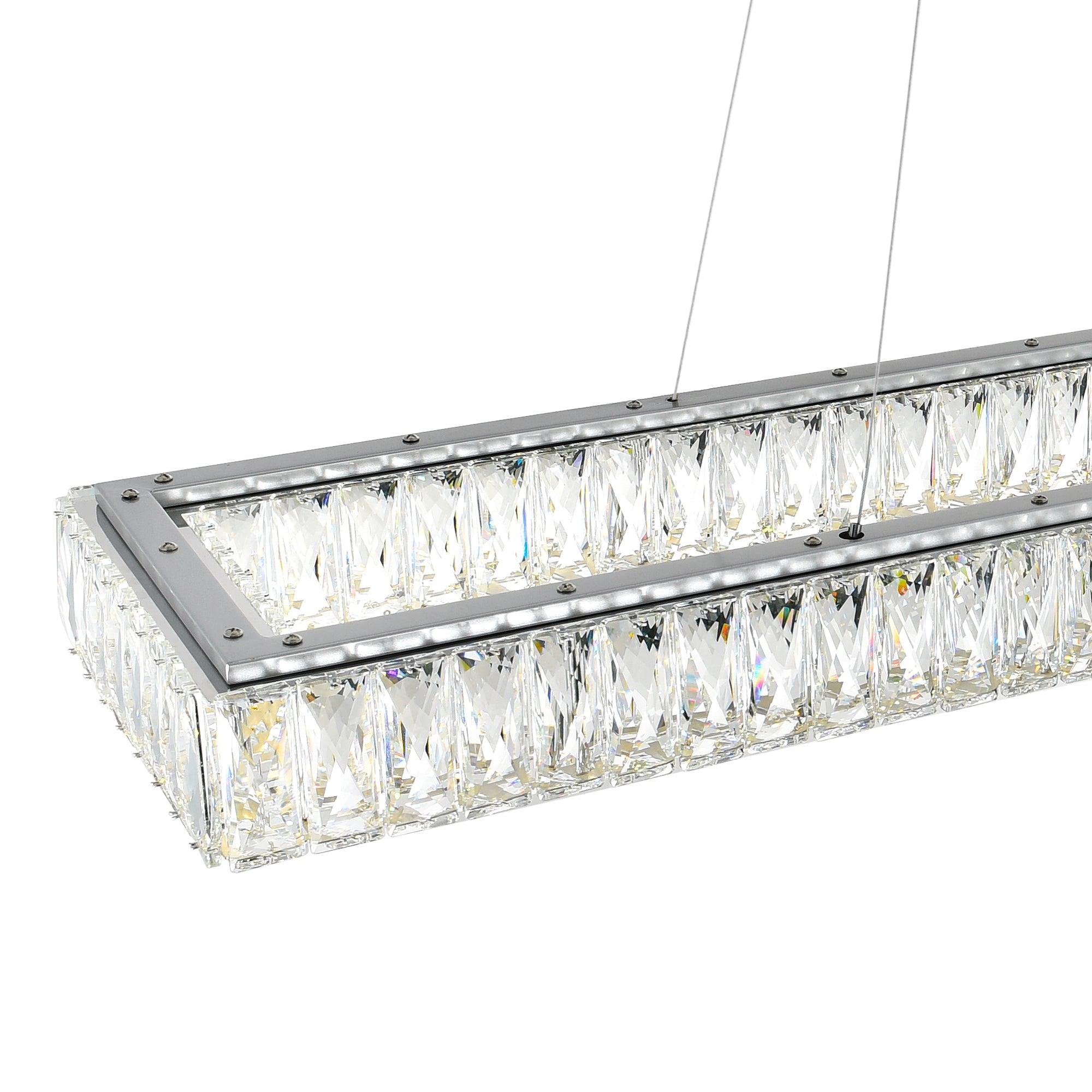 Felicity Integrated LED 2 - Tier Chrome Chandelier - CWI Lighting