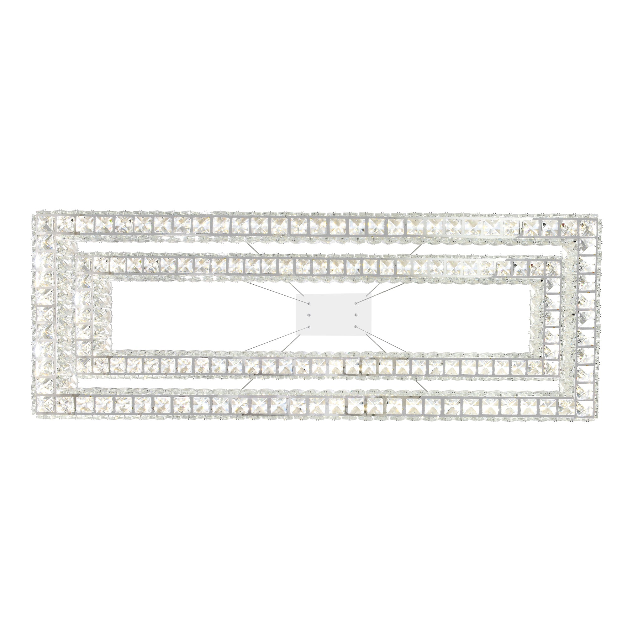 Felicity Integrated LED 2 - Tier Chrome Chandelier - CWI Lighting