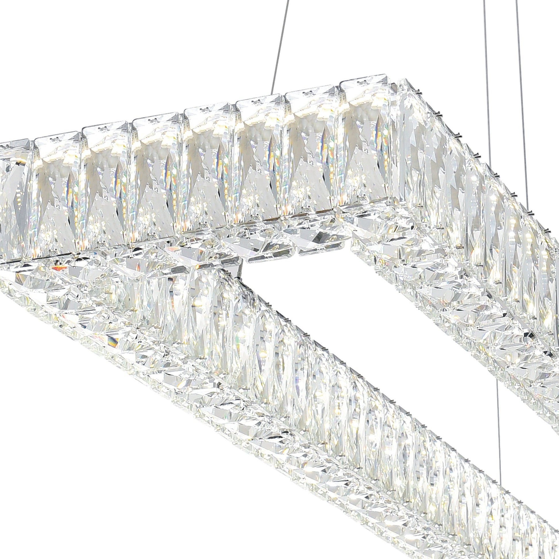 Felicity Integrated LED 2 - Tier Chrome Chandelier - CWI Lighting