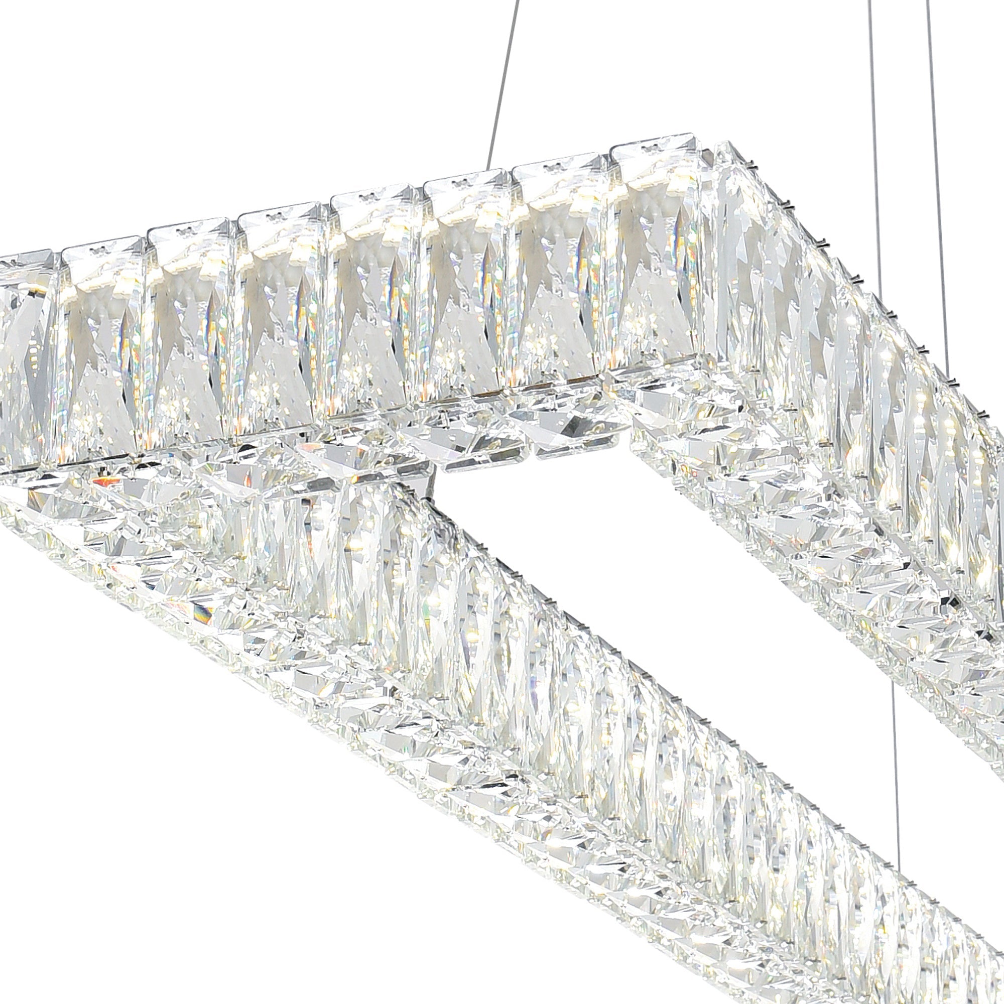 Felicity Integrated LED 2 - Tier Chrome Chandelier - CWI Lighting