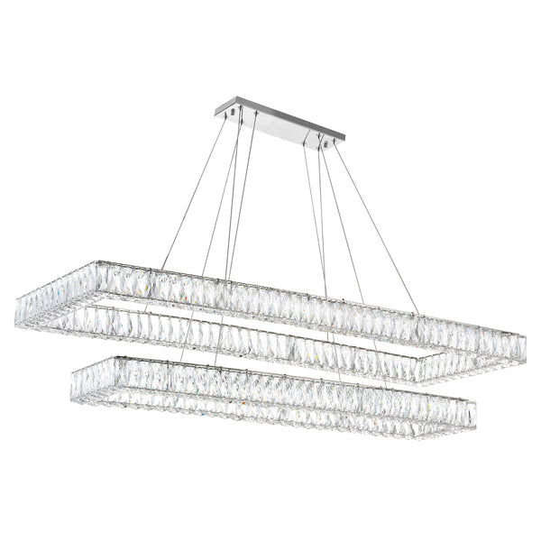 Felicity Integrated LED 2 - Tier Chrome Chandelier - CWI Lighting