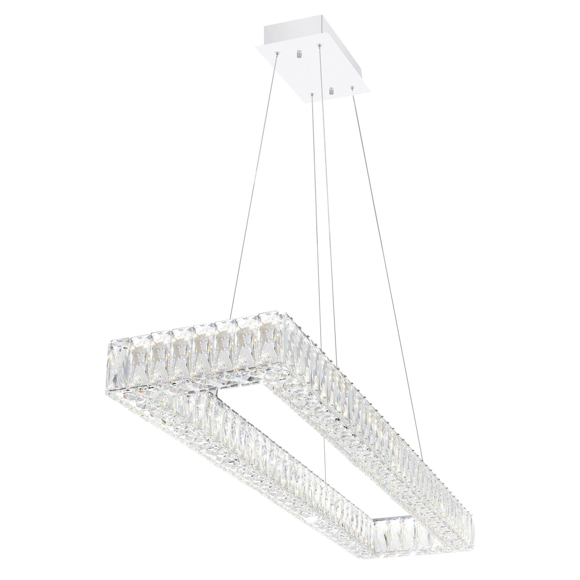 Felicity Integrated LED 44in Chrome Chandelier - CWI Lighting