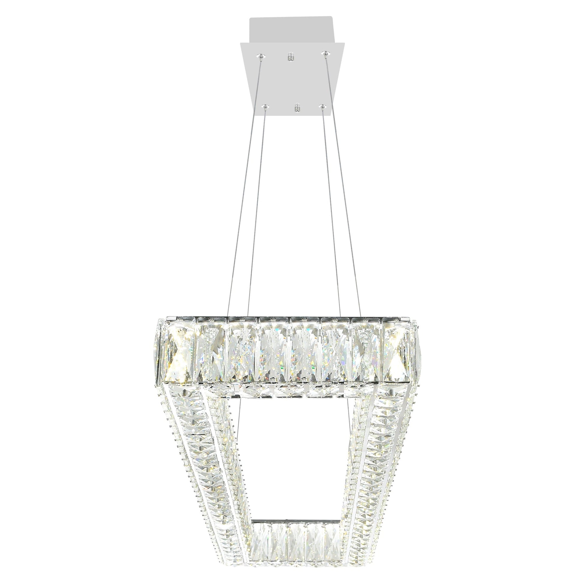 Felicity Integrated LED 44in Chrome Chandelier - CWI Lighting