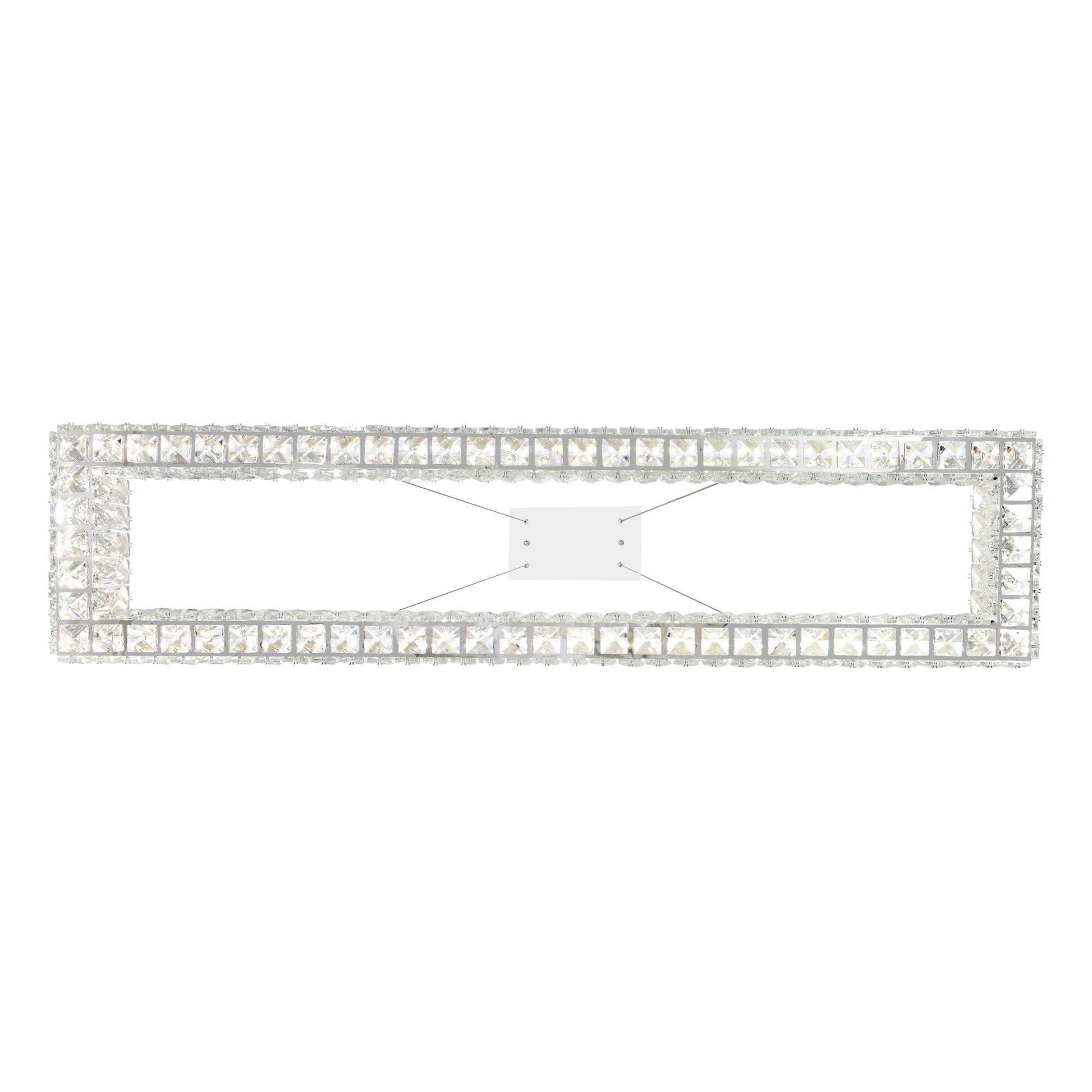 Felicity Integrated LED 44in Chrome Chandelier - CWI Lighting