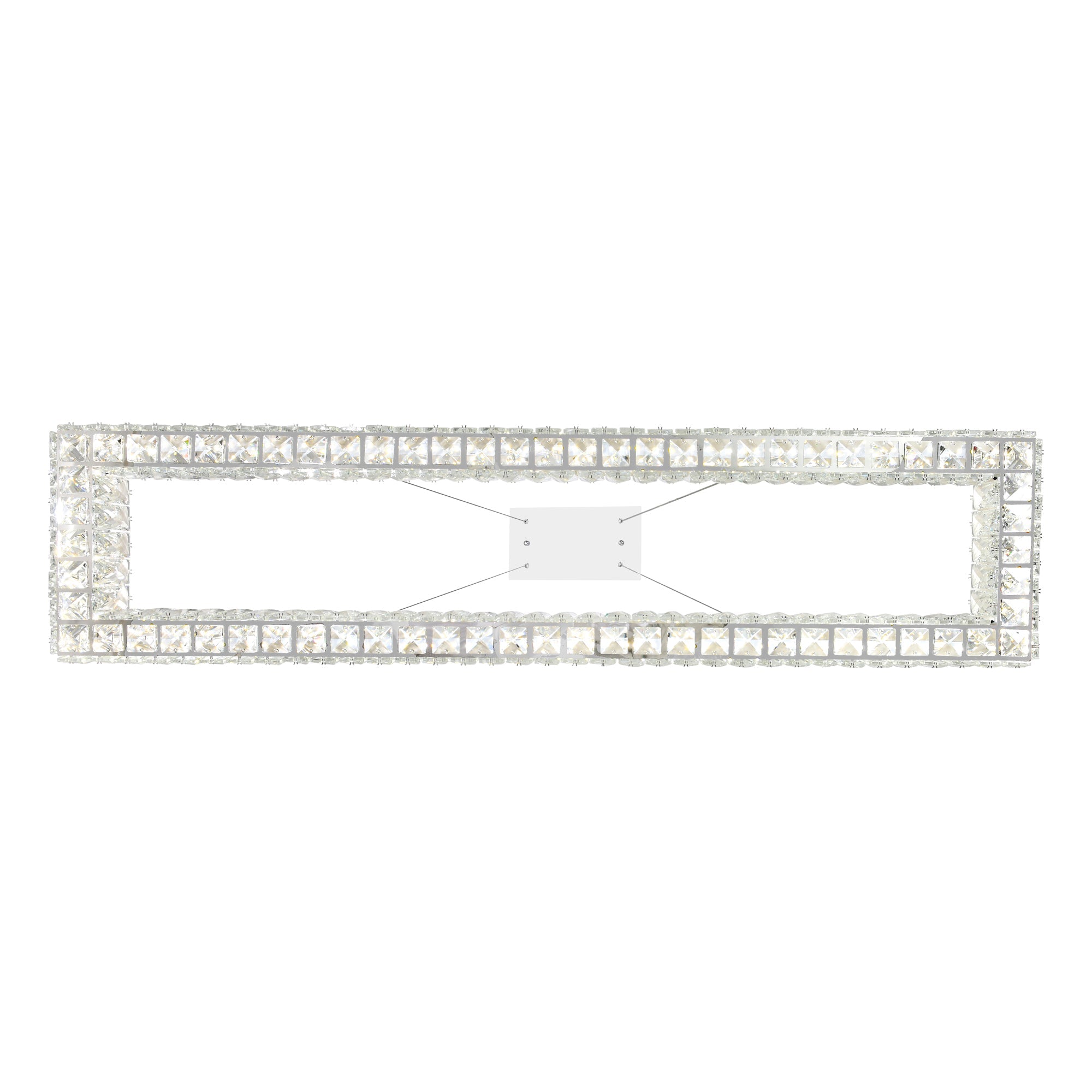 Felicity Integrated LED 44in Chrome Chandelier - CWI Lighting