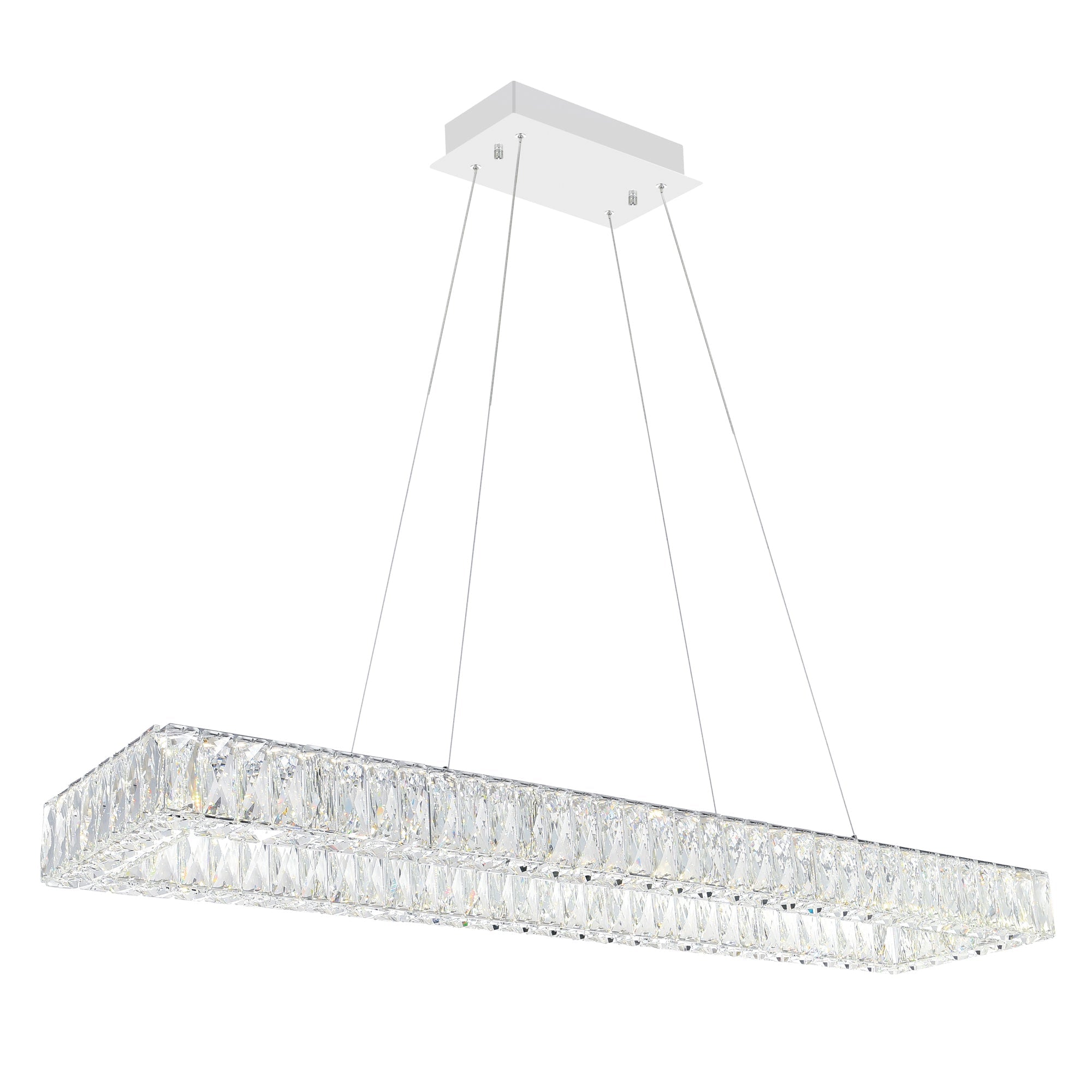Felicity Integrated LED 44in Chrome Chandelier - CWI Lighting