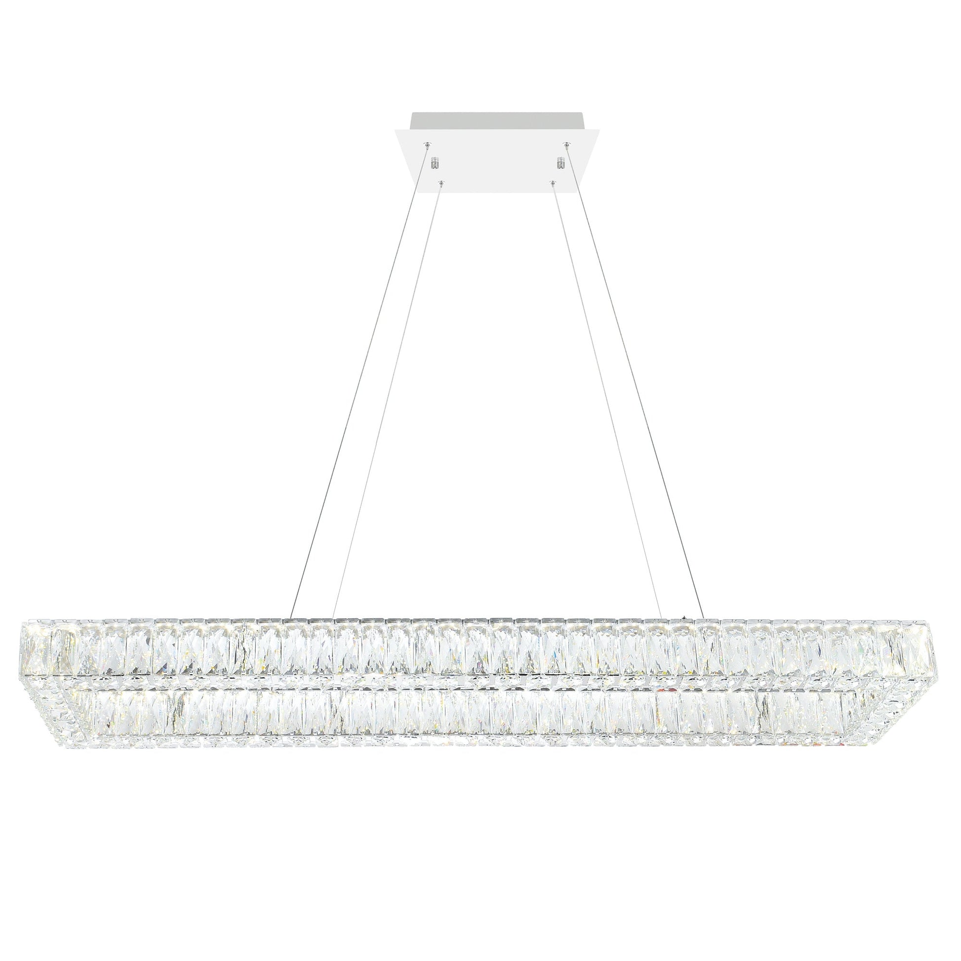 Felicity Integrated LED 44in Chrome Chandelier - CWI Lighting