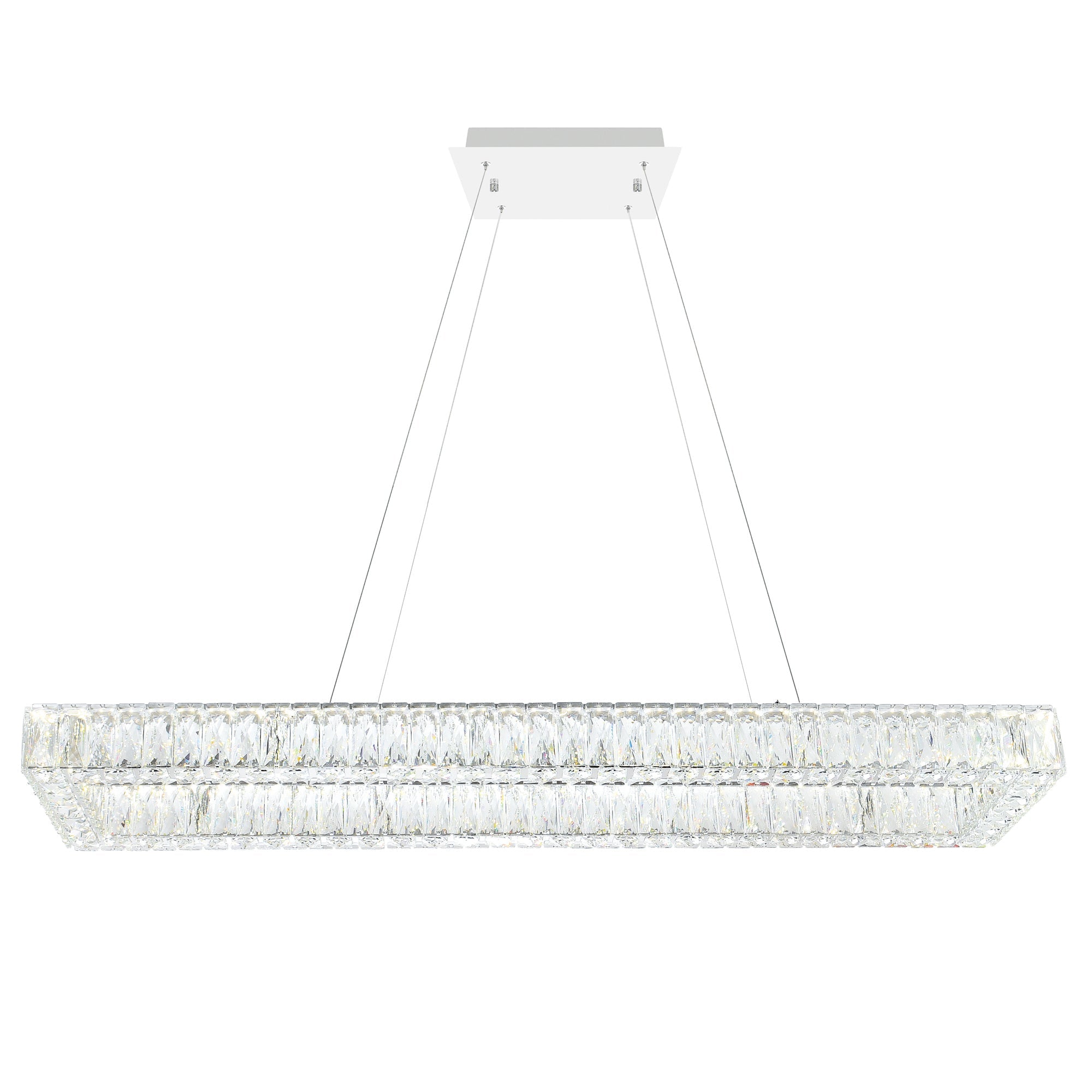 Felicity Integrated LED 44in Chrome Chandelier - CWI Lighting