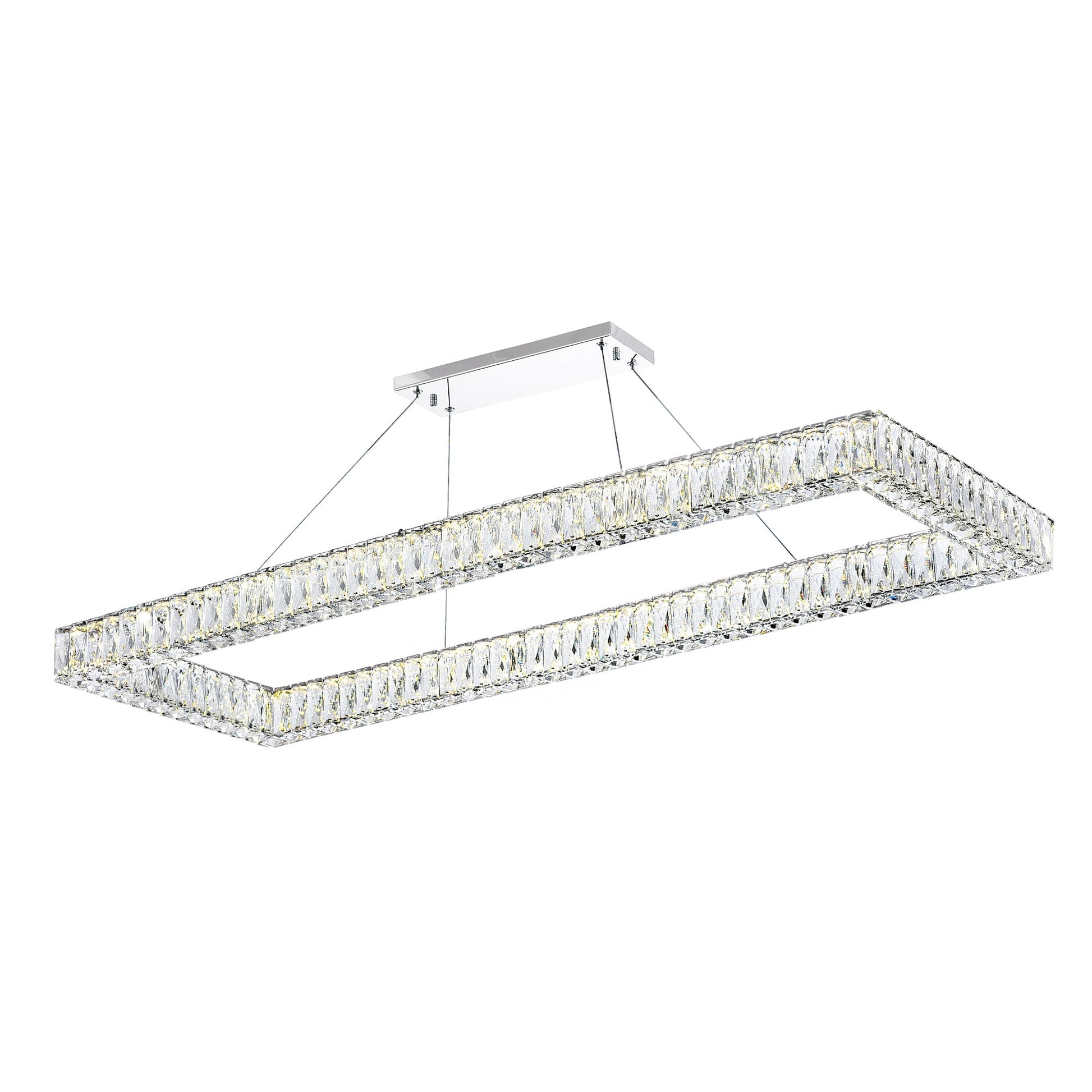 Felicity Integrated LED 52in Chrome Chandelier - CWI Lighting