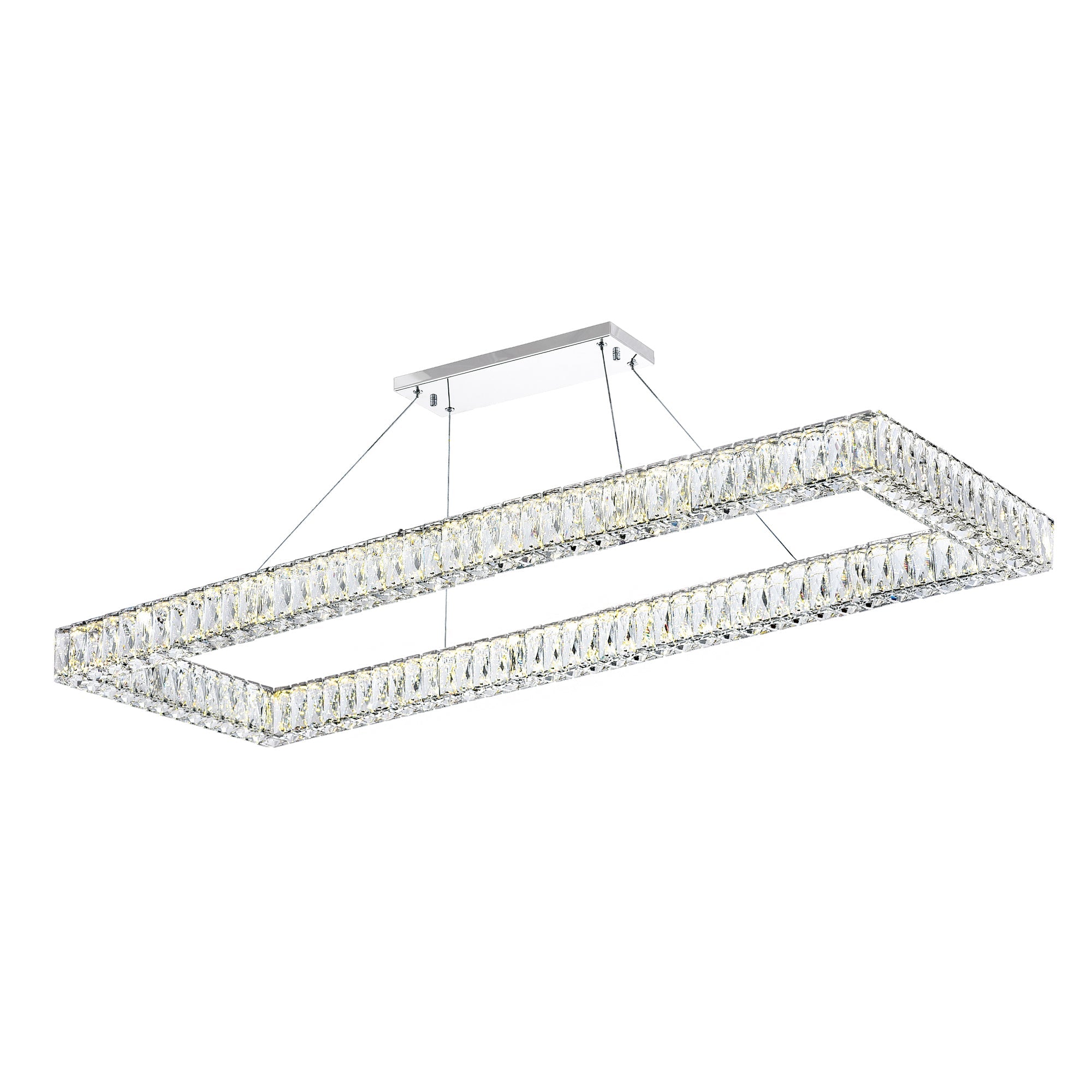 Felicity Integrated LED 52in Chrome Chandelier - CWI Lighting