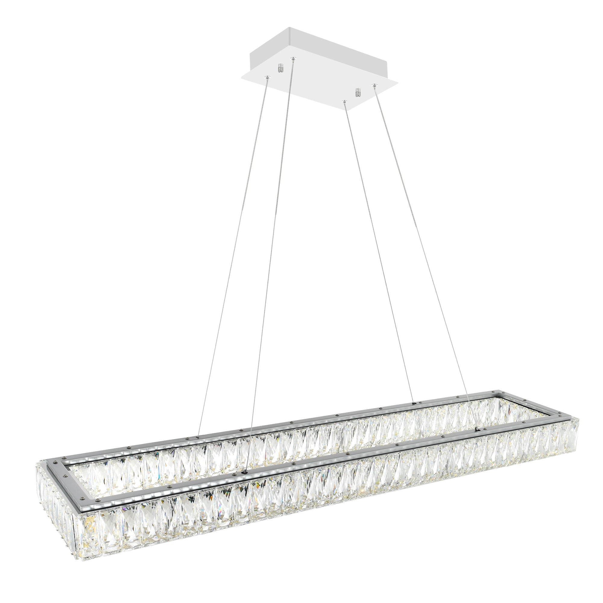 Felicity Integrated LED 52in Chrome Chandelier - CWI Lighting