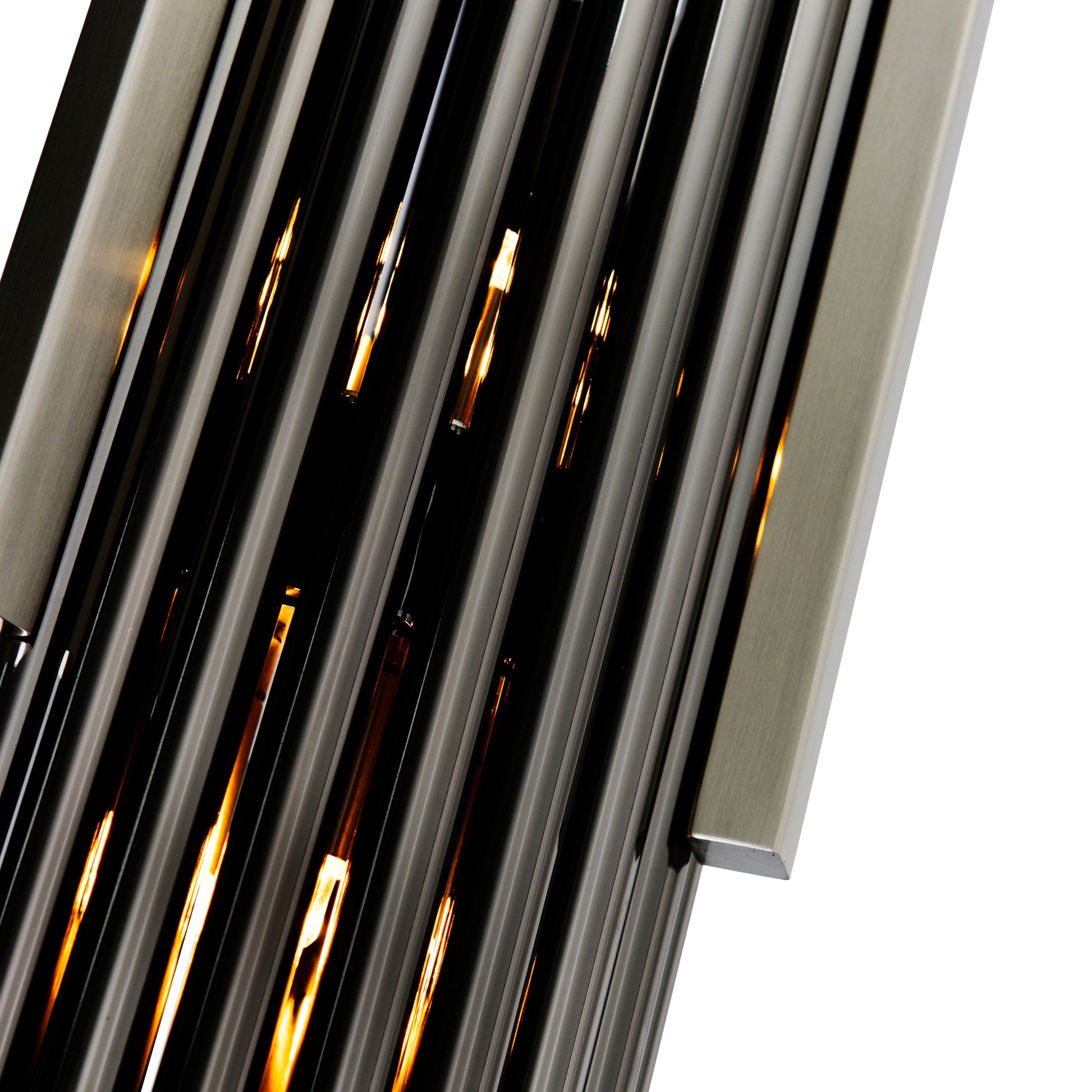 Fermont 6 Light Satin Nickel and Pearl Black Mini Pendant - CWI Lighting