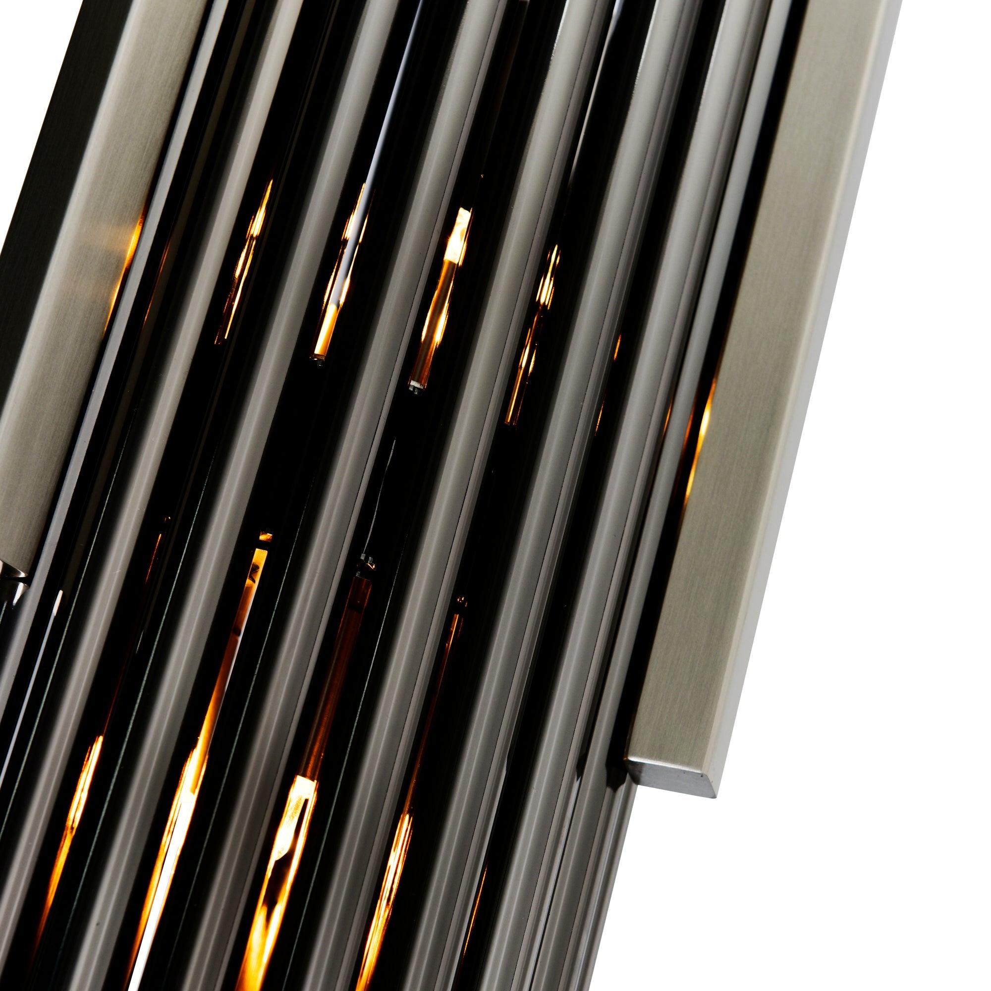 Fermont 6 Light Satin Nickel and Pearl Black Mini Pendant - CWI Lighting