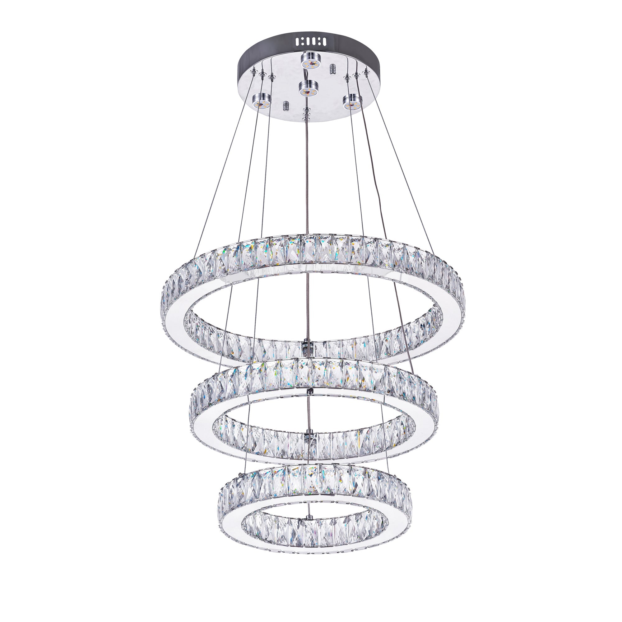 Florence LED Chandelier With Chrome Finish - CWI Lighting