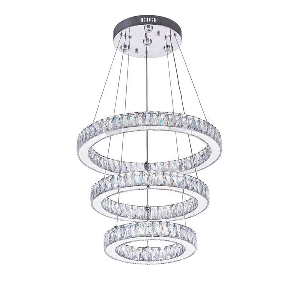 Florence LED Chandelier With Chrome Finish - CWI Lighting