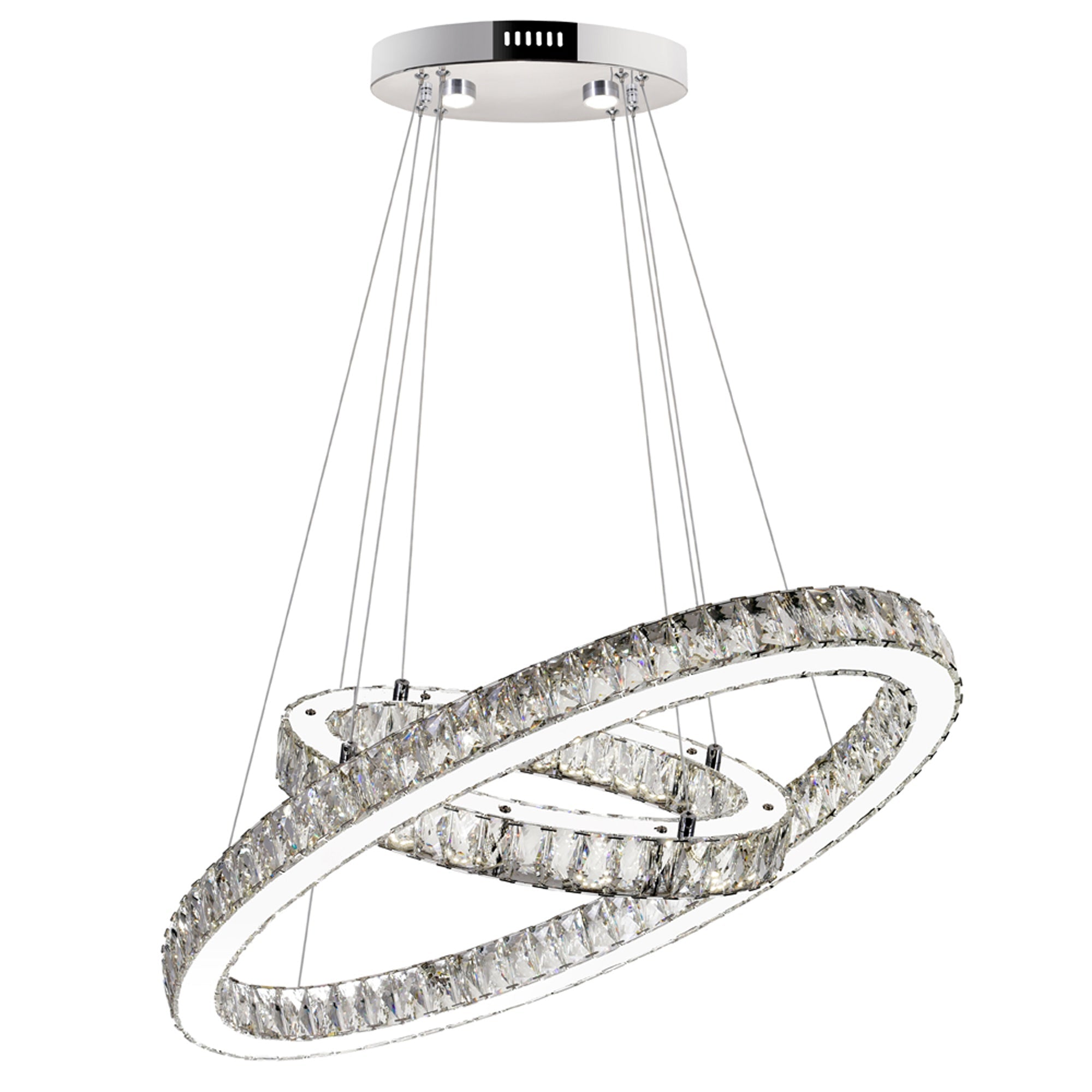 Florence LED Chandelier With Chrome Finish - CWI Lighting