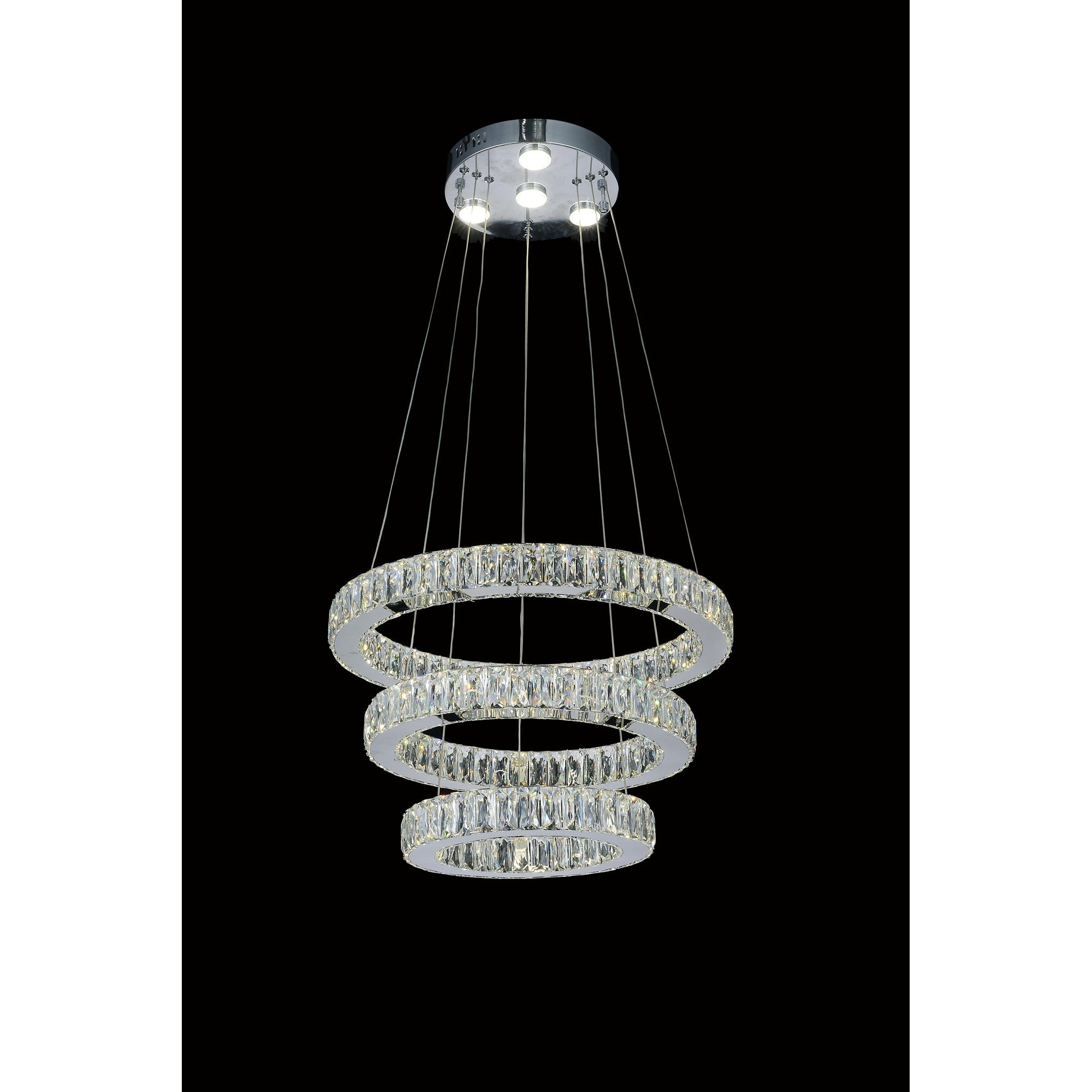 Florence LED Chandelier With Chrome Finish - CWI Lighting