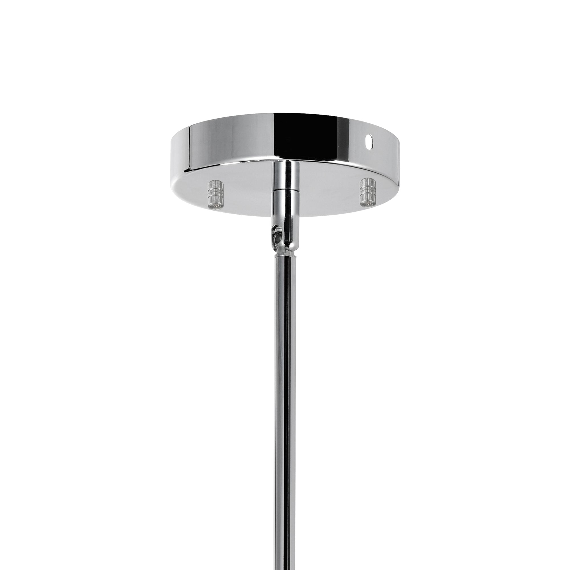 Franca 8 Light 22in Chrome Chandelier with Off White Shade - CWI Lighting